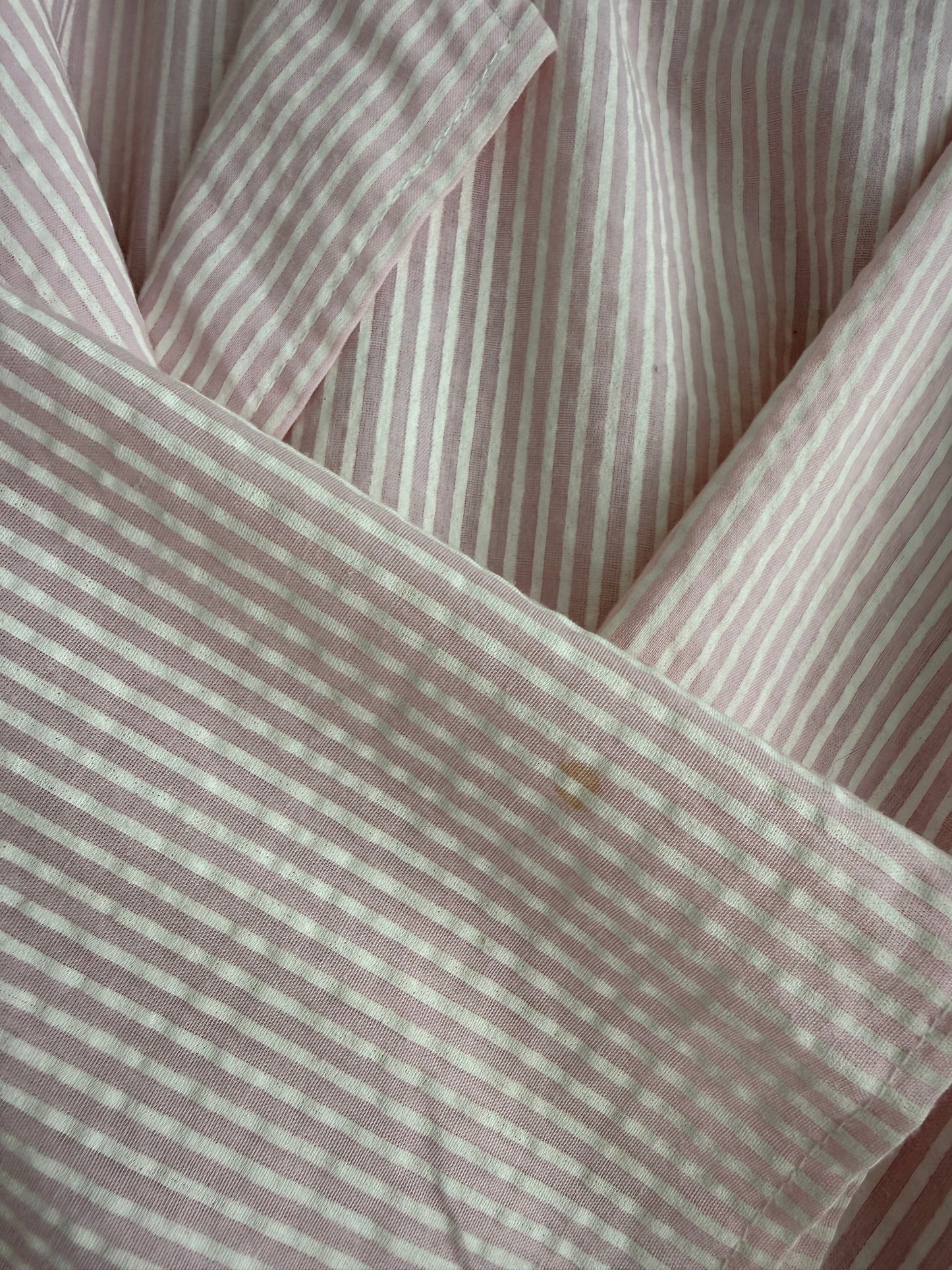 Lovely Vintage Striped Peplum Wrap Blouse