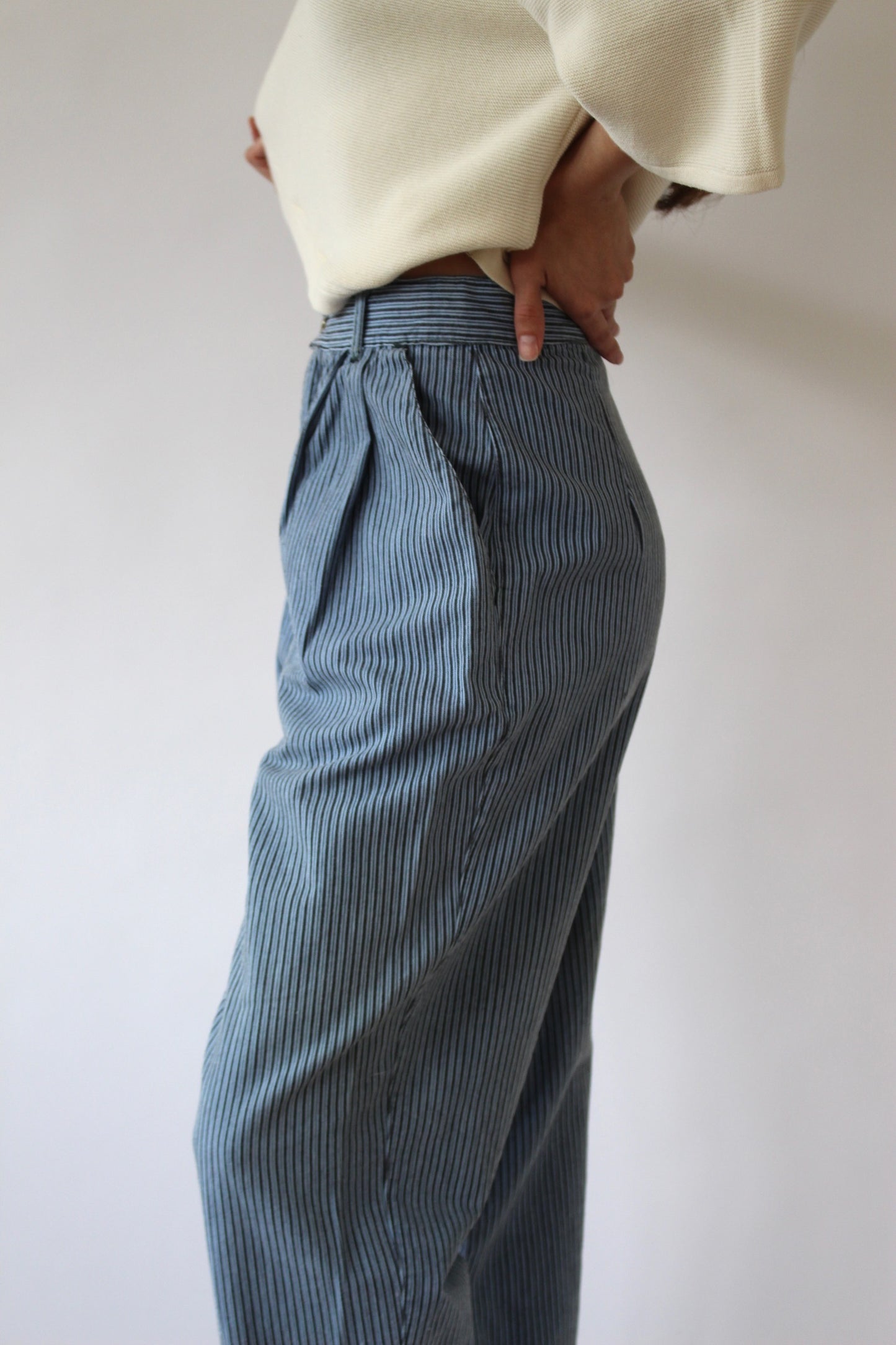 Vintage Sky Striped Trousers