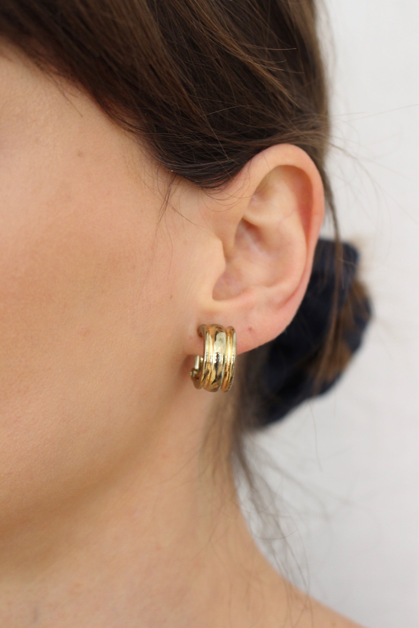 Vintage Gold-Toned Hoop Earrings