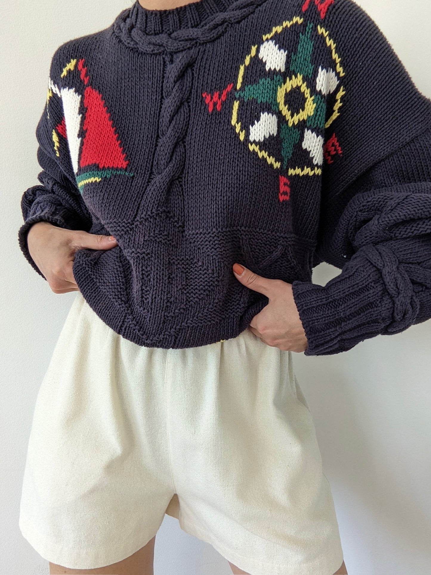 Vintage Guess Nautical Cotton Sweater
