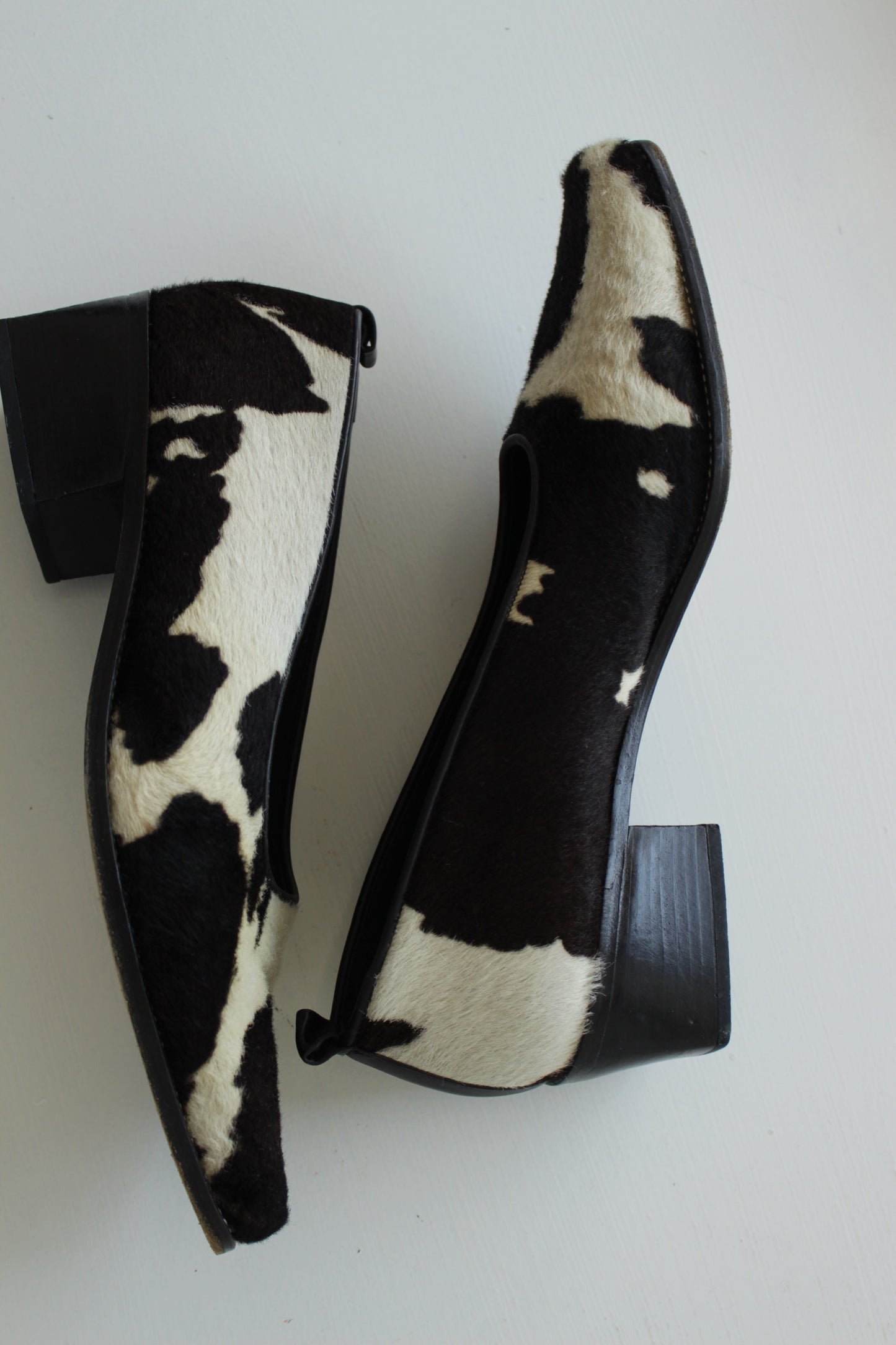 Rare Vintage Calf Hair Block Heel Shoe