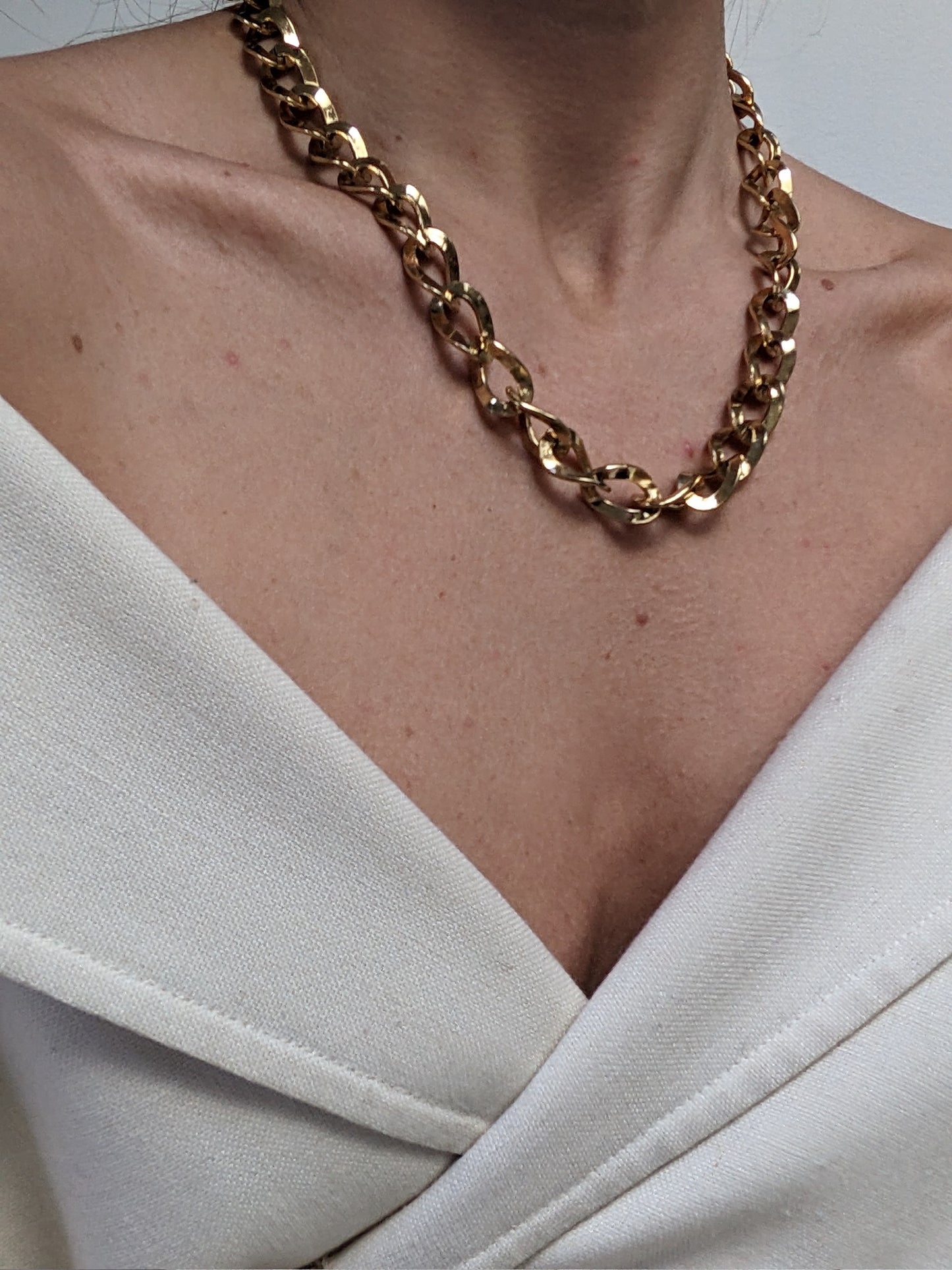 Classic Vintage Gold Link Necklace