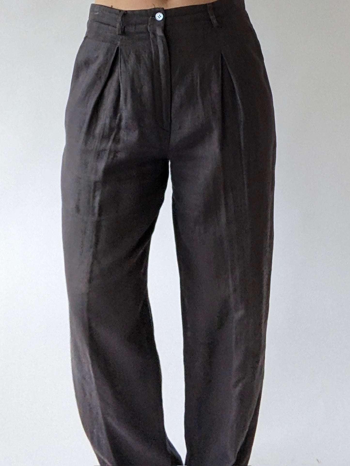 Vintage Smoke Linen Trousers