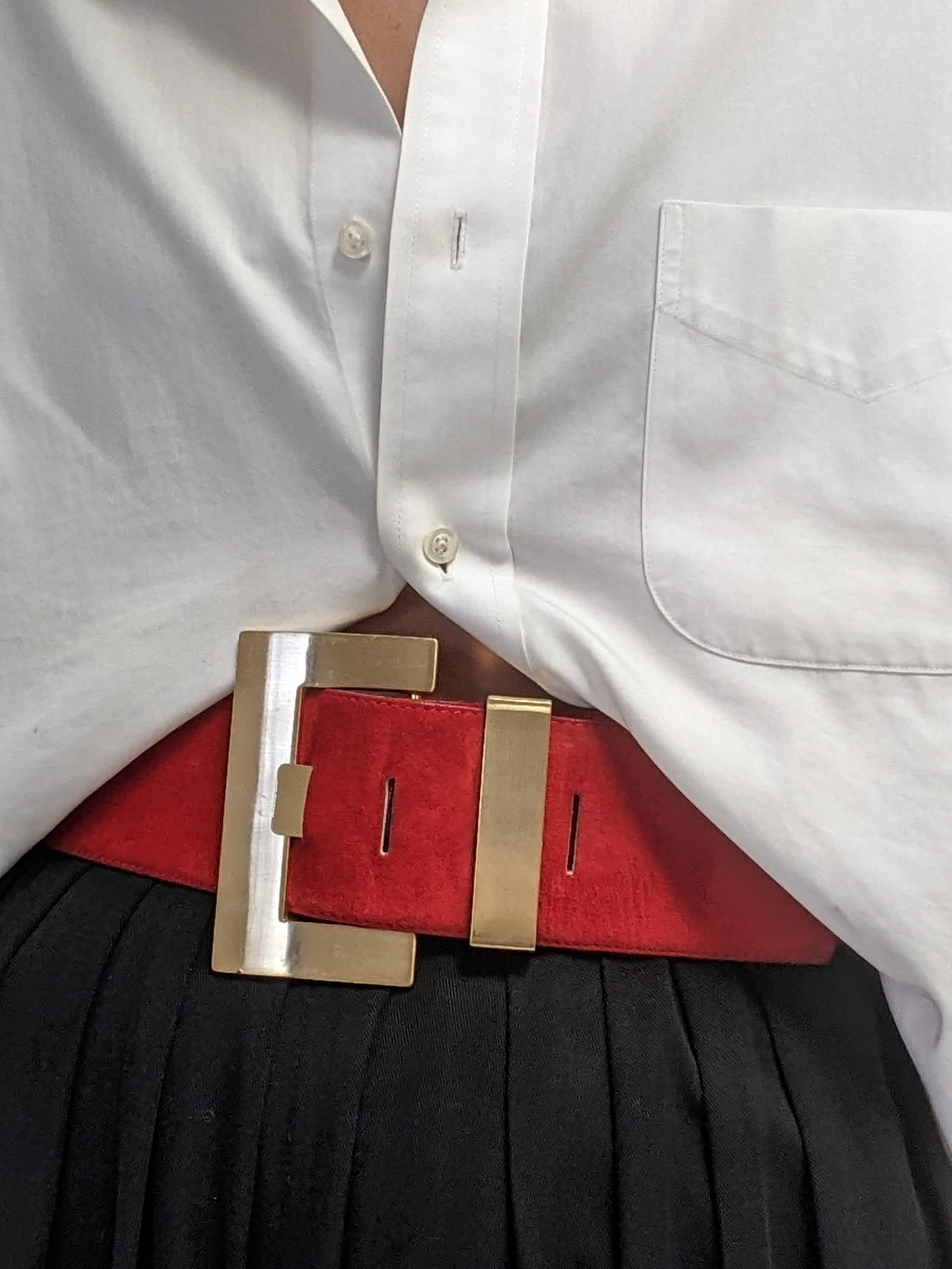Statement Vintage Paprika Suede Belt