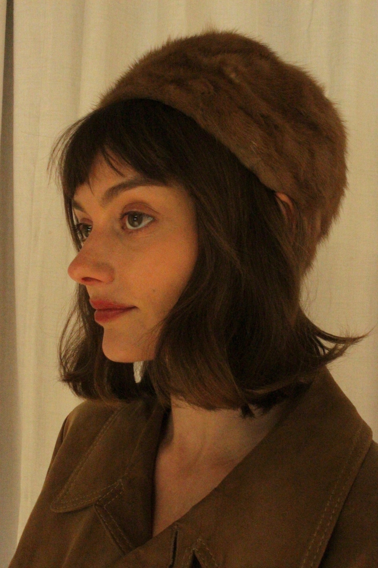 Beautiful Vintage Hazelnut Fur Hat