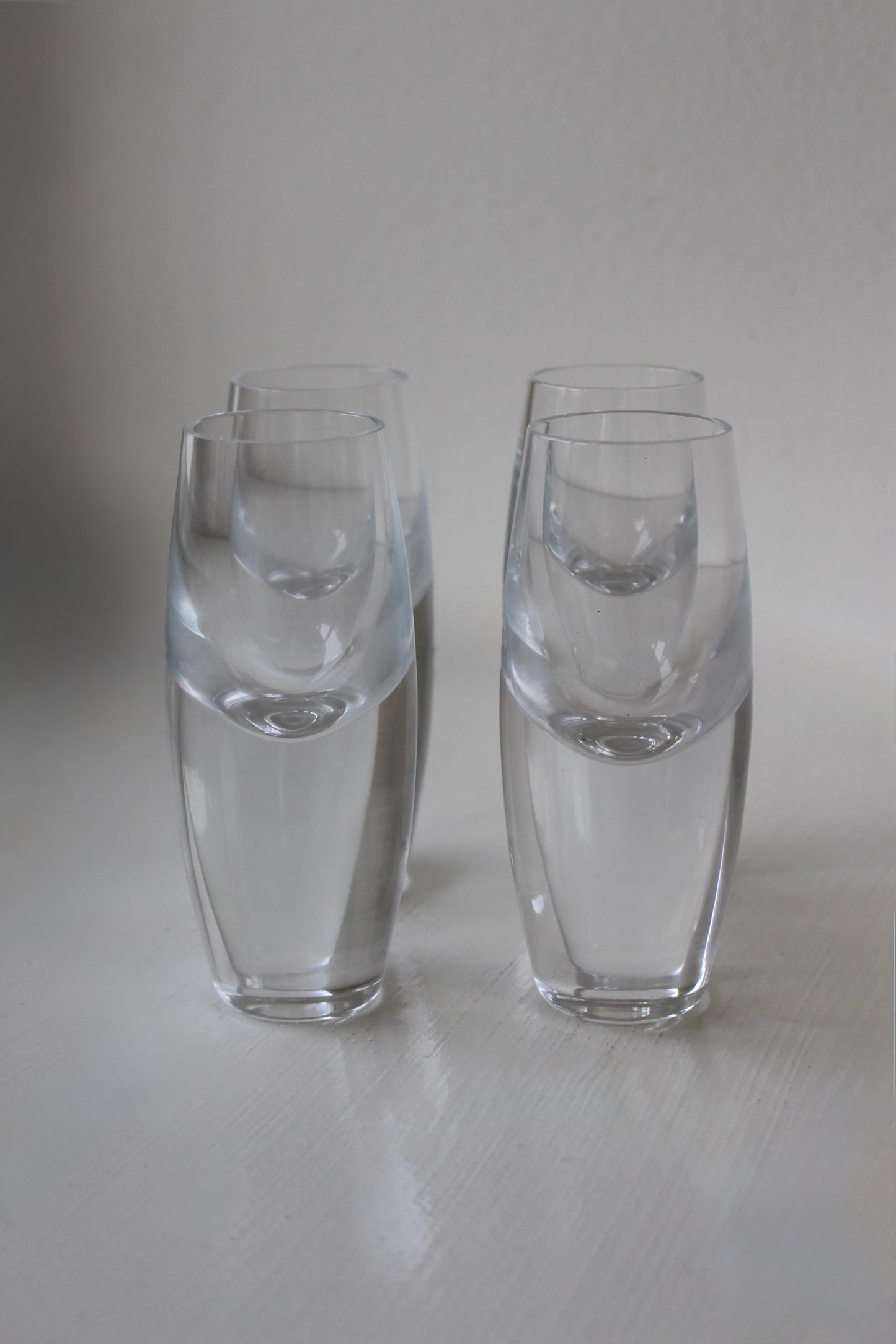 Vintage Krosno Heavy-Base Shot Glass / Set of 4