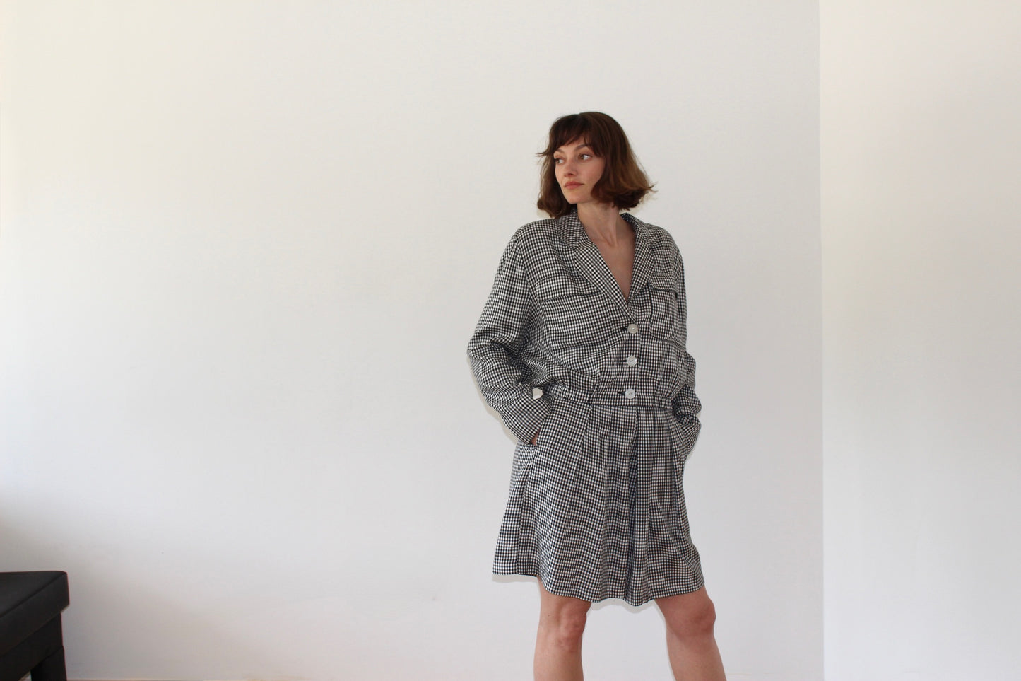 Incredible Vintage Gingham Jacket & Shorts Set