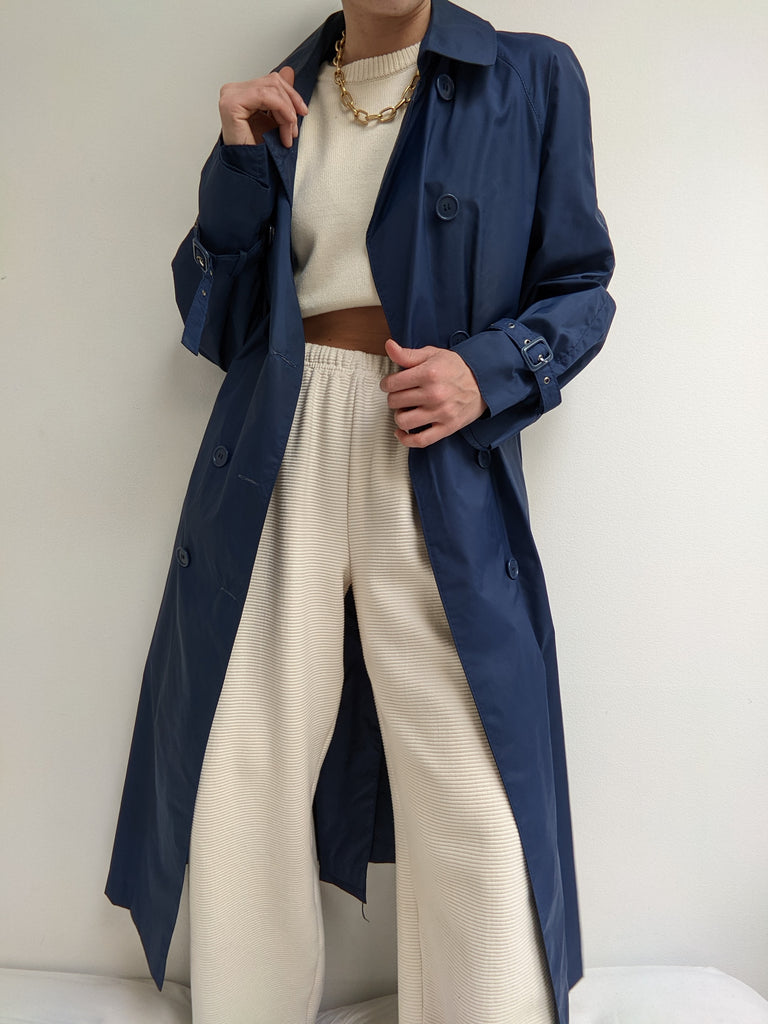 Beautiful Vintage Ocean Tailored Rain Trench Coat – NA NIN