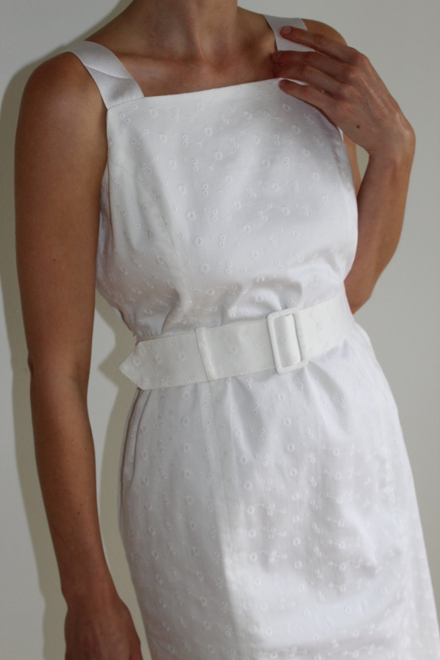 Vintage Pearl Embroidered Minidress