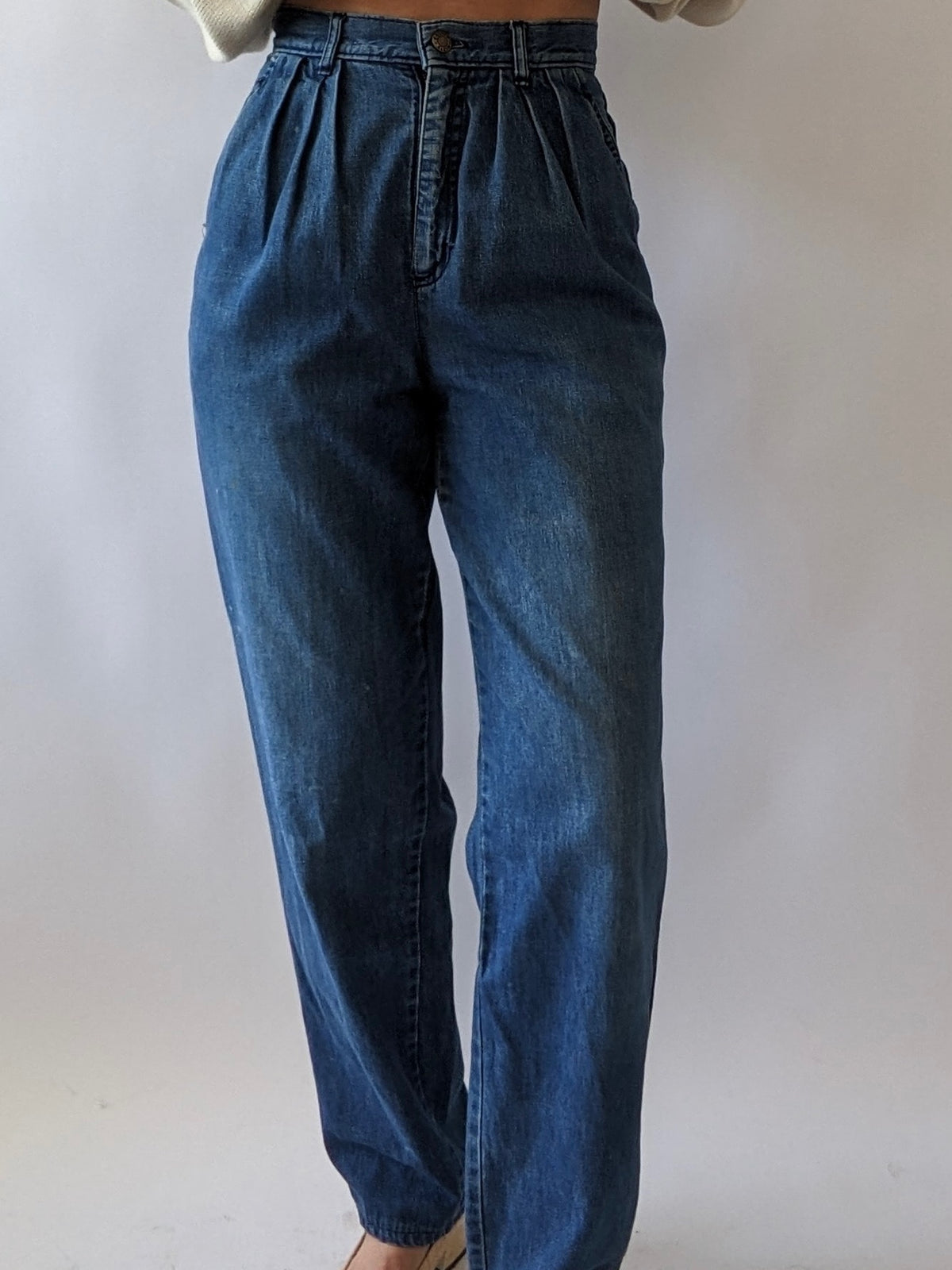 Vintage Calvin Klein Pleated Dark Wash Jeans