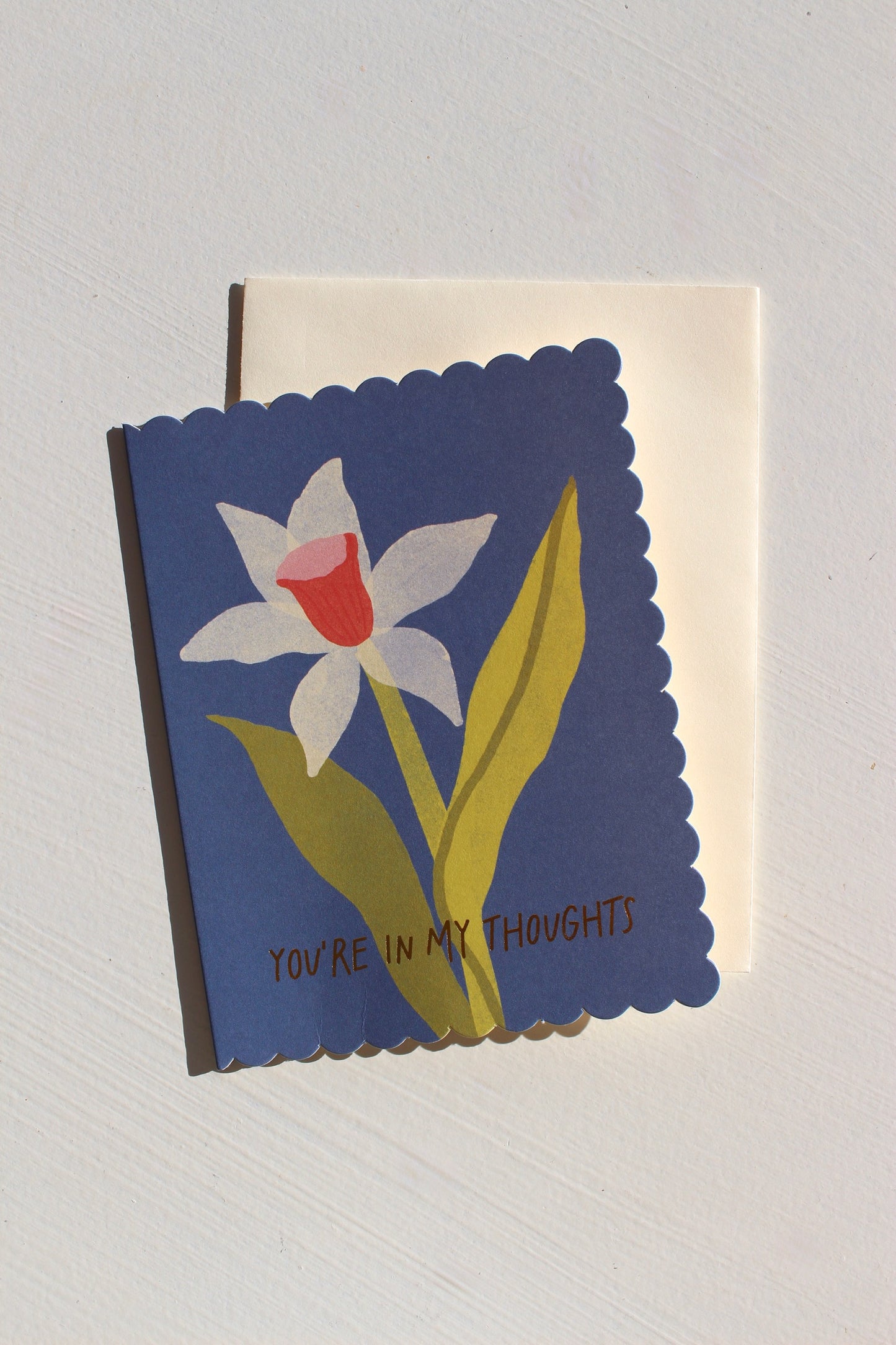 Scalloped Daffodil Sympathy Card