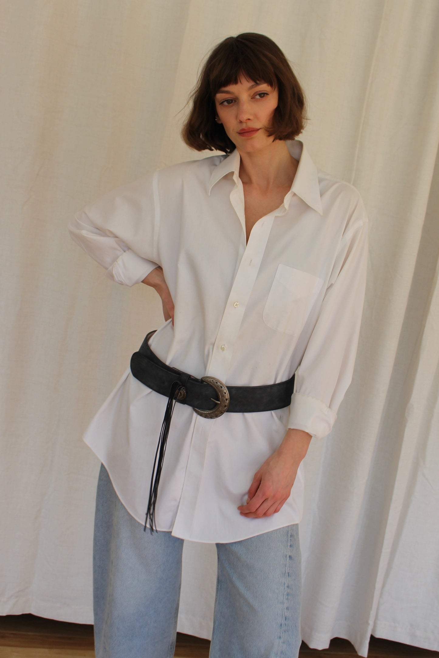 Statement Concho & Tassel Suede Belt