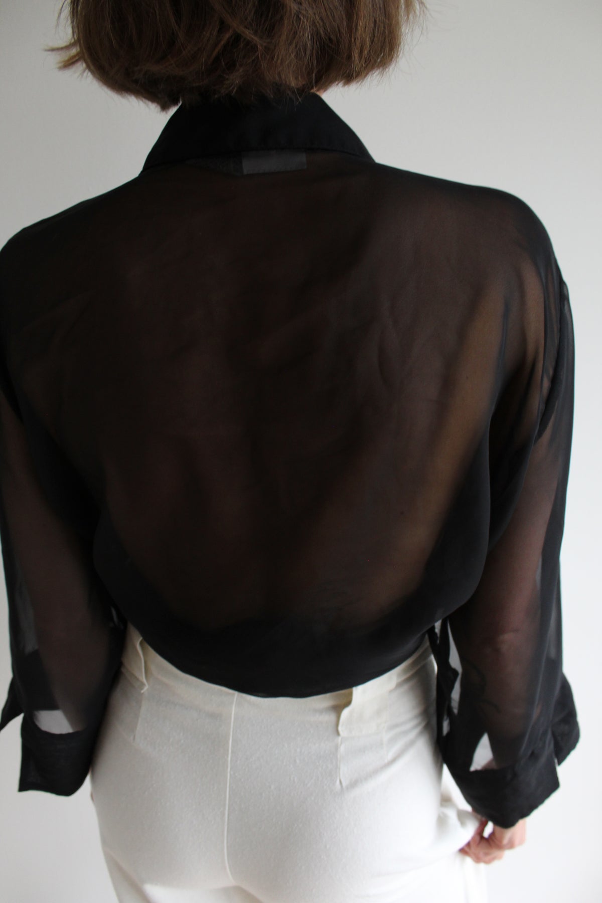 Vintage Sheer Onyx Blouse