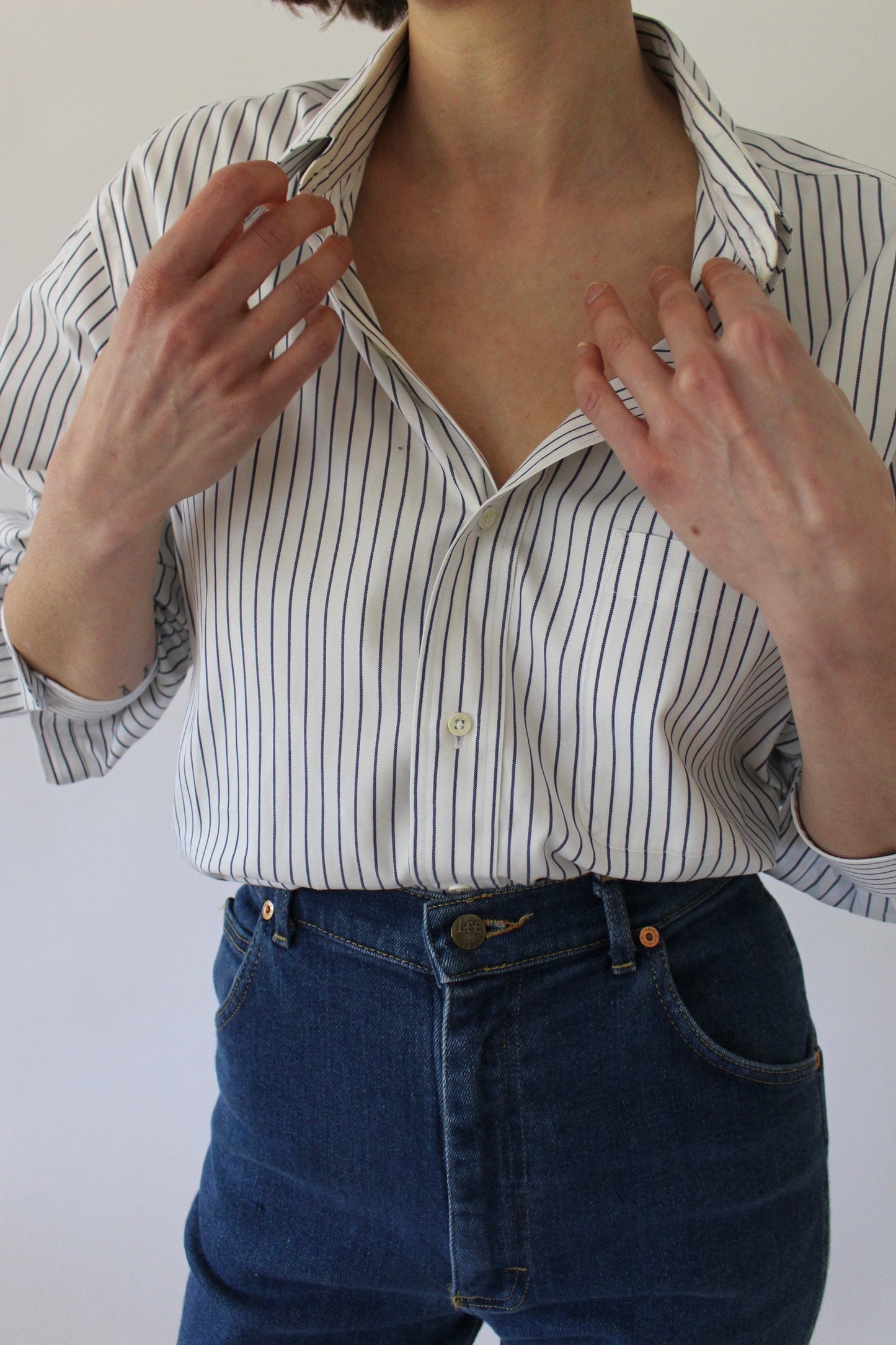 Classic Vintage Ocean Pinstriped Shirt