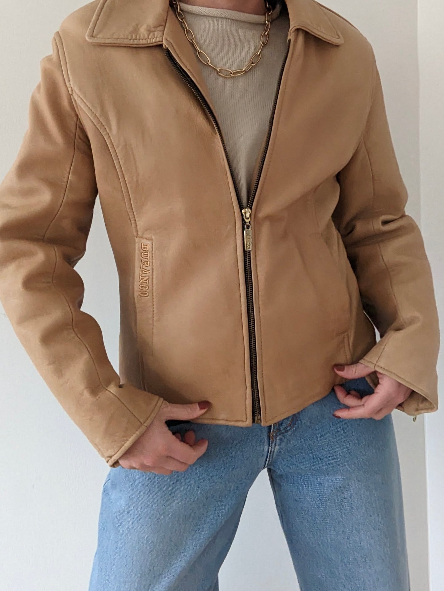 Rare Vintage Durango Sand Leather Jacket