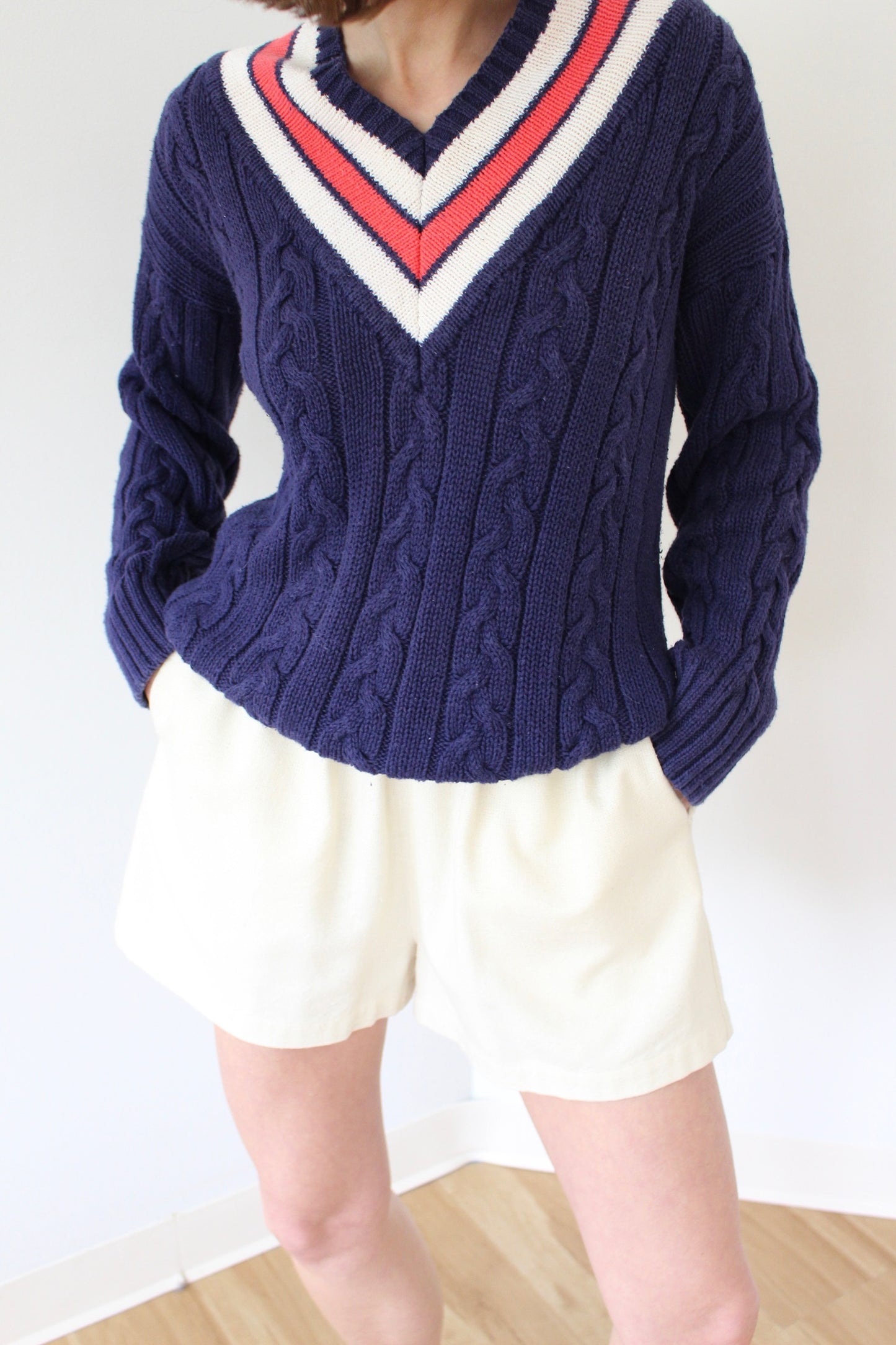 Vintage Collegiate Cotton Sweater