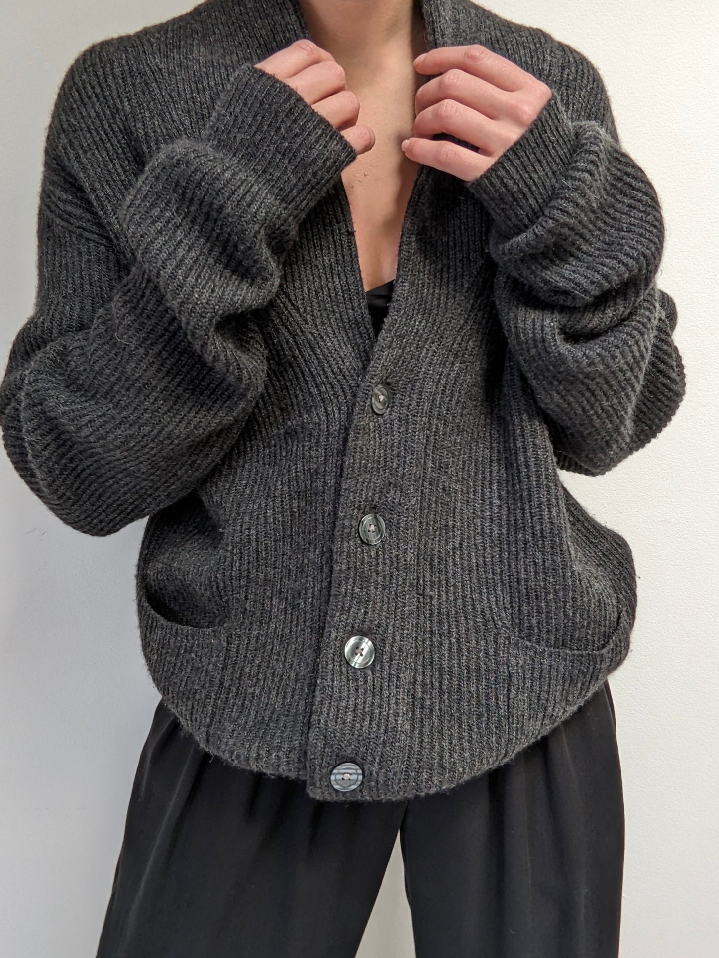 Vintage Smoke Cashmere Cardigan