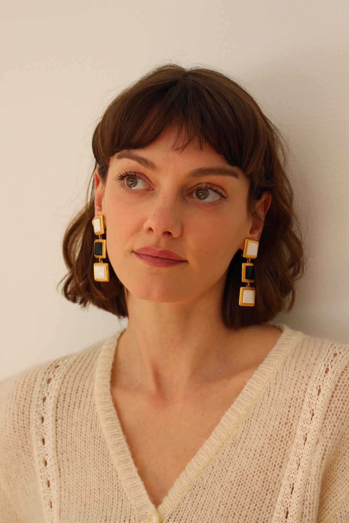 Vintage Square Drop Earrings
