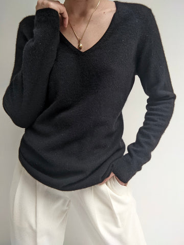 Ink Black Cashmere Sweater