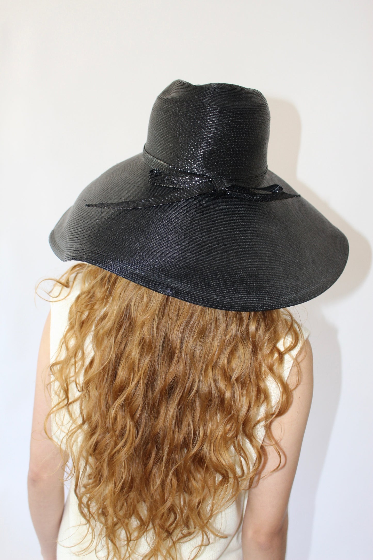 Incredible Vintage Caviar Woven Wide Brim Hat
