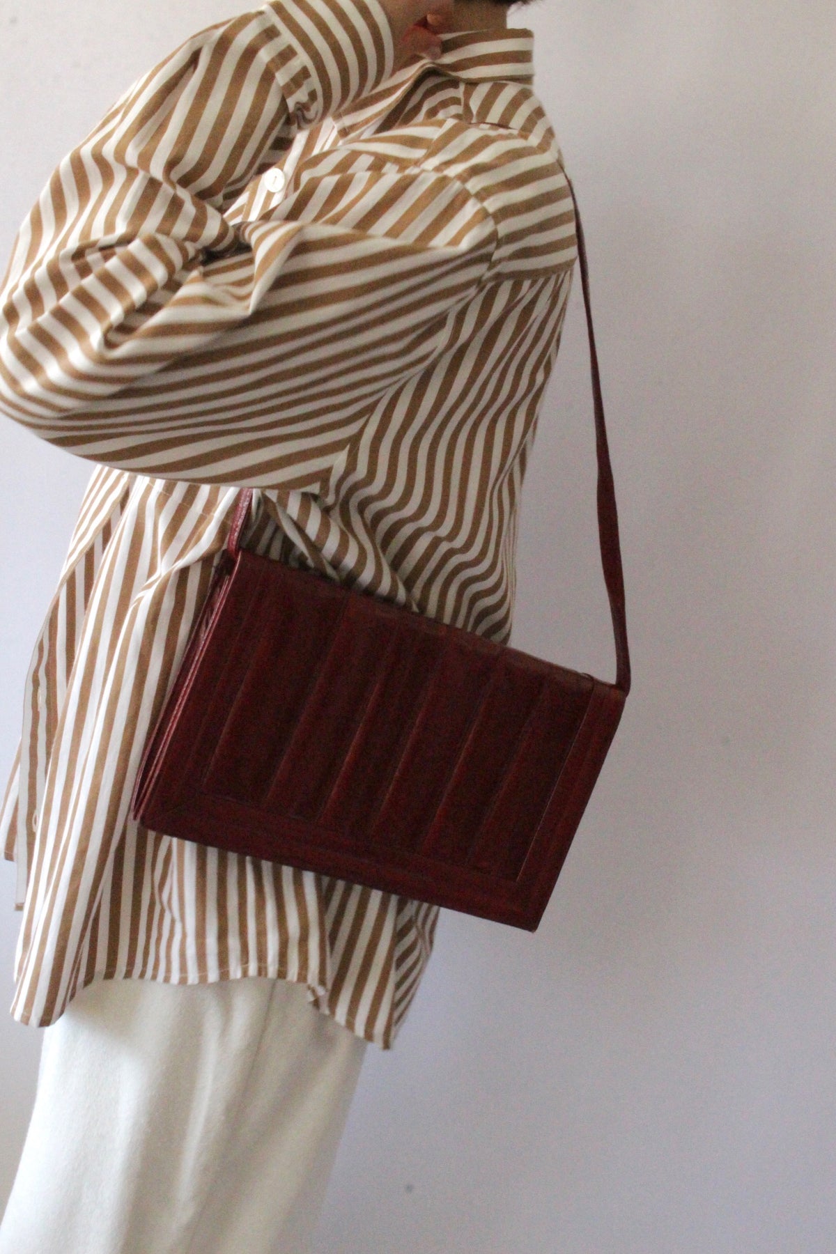 Vintage Crimson Eelskin Clutch Purse