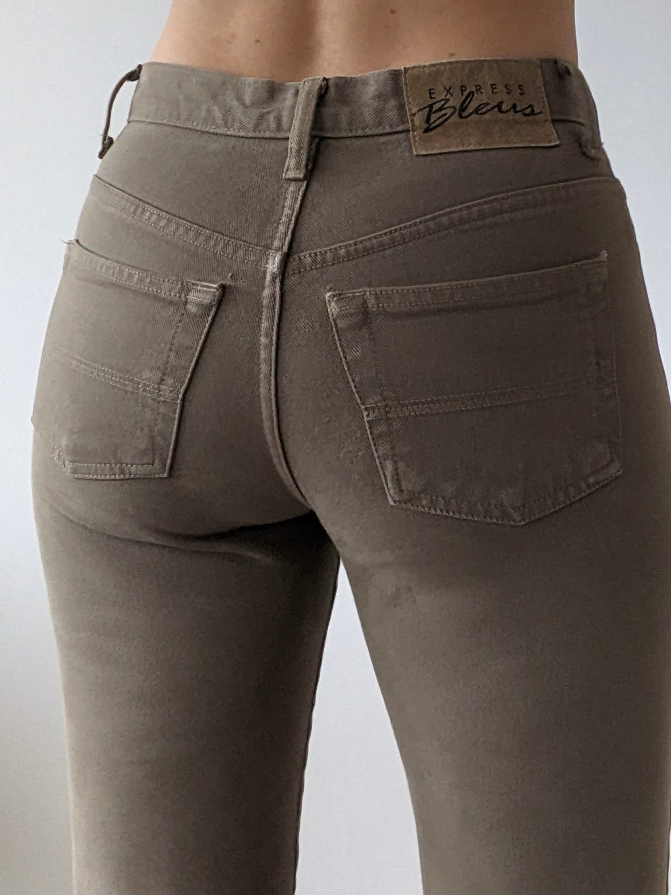 Vintage Taupe Low-Rise Denim