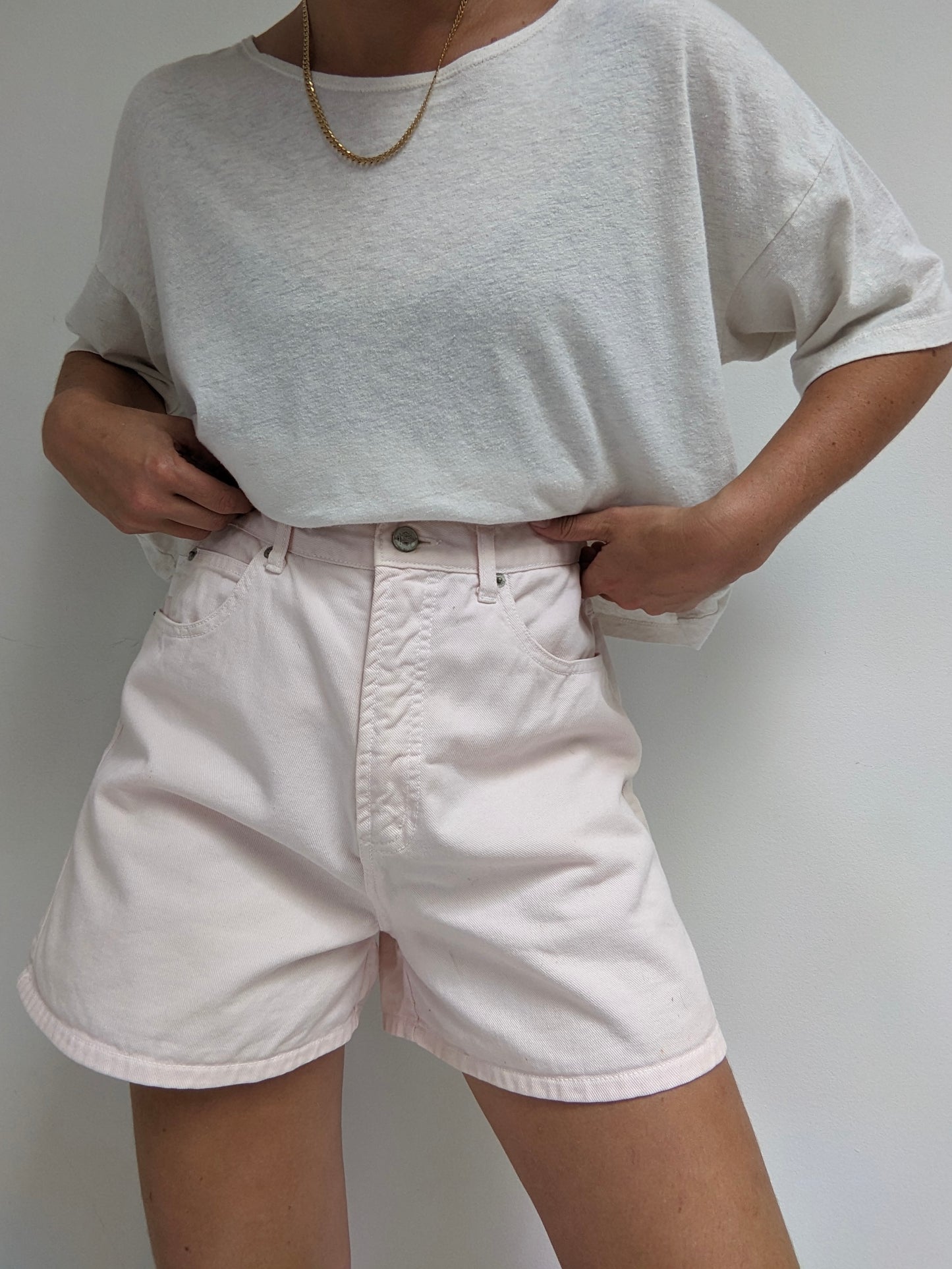 Vintage Blush Bongo Denim Shorts