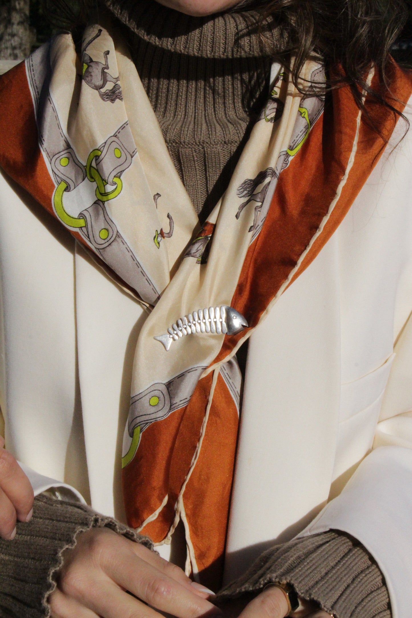 Favorite Vintage Sterling Silver Fish Bone Brooch