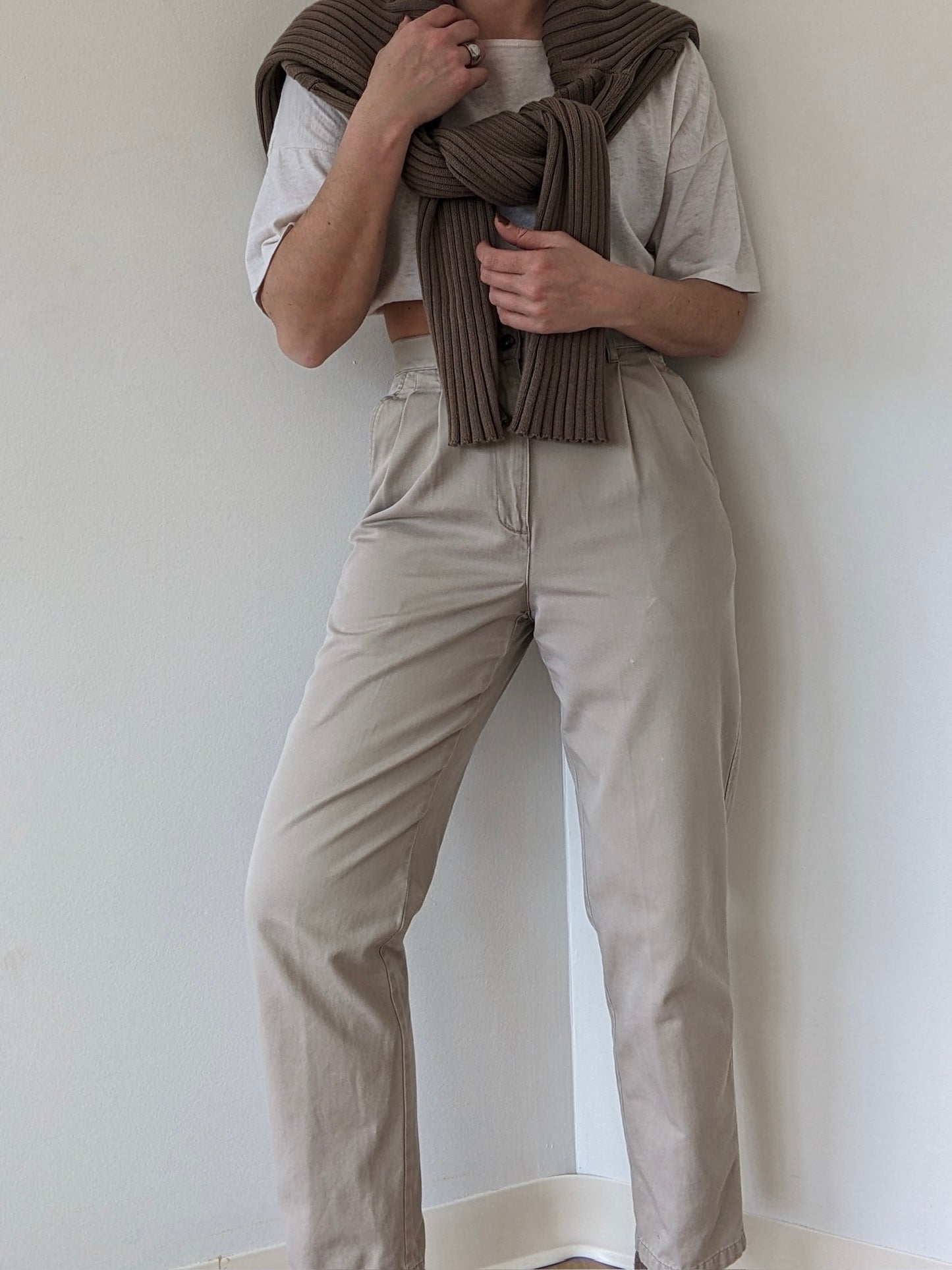 90s Ralph Lauren Pleated Khaki Trousers