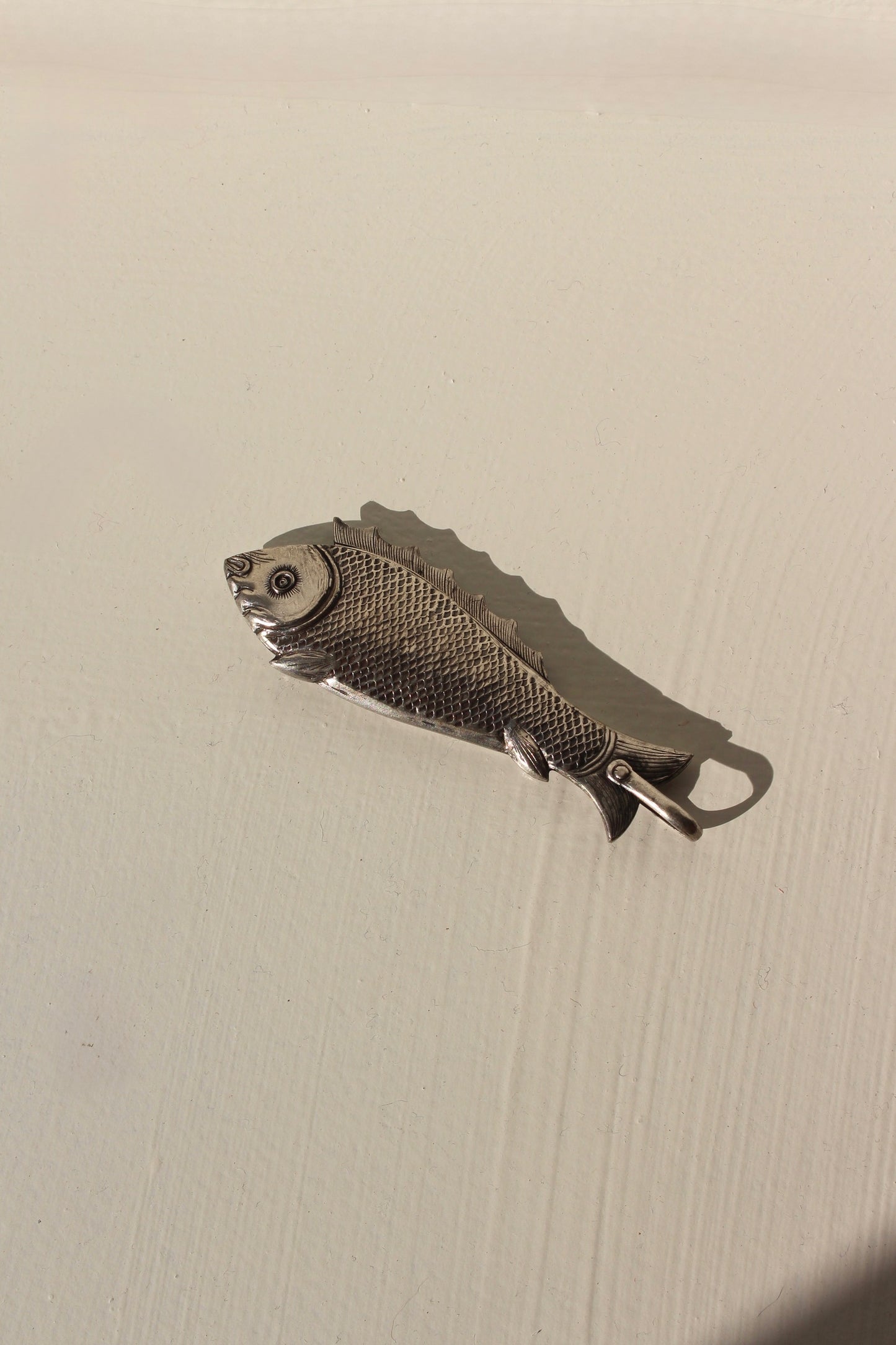 Exquisite Vintage Silver Fish Comb Pendant