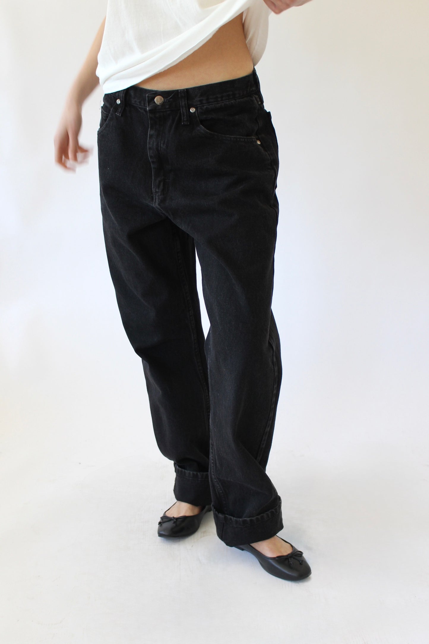 Vintage Faded Black Wrangler Denim