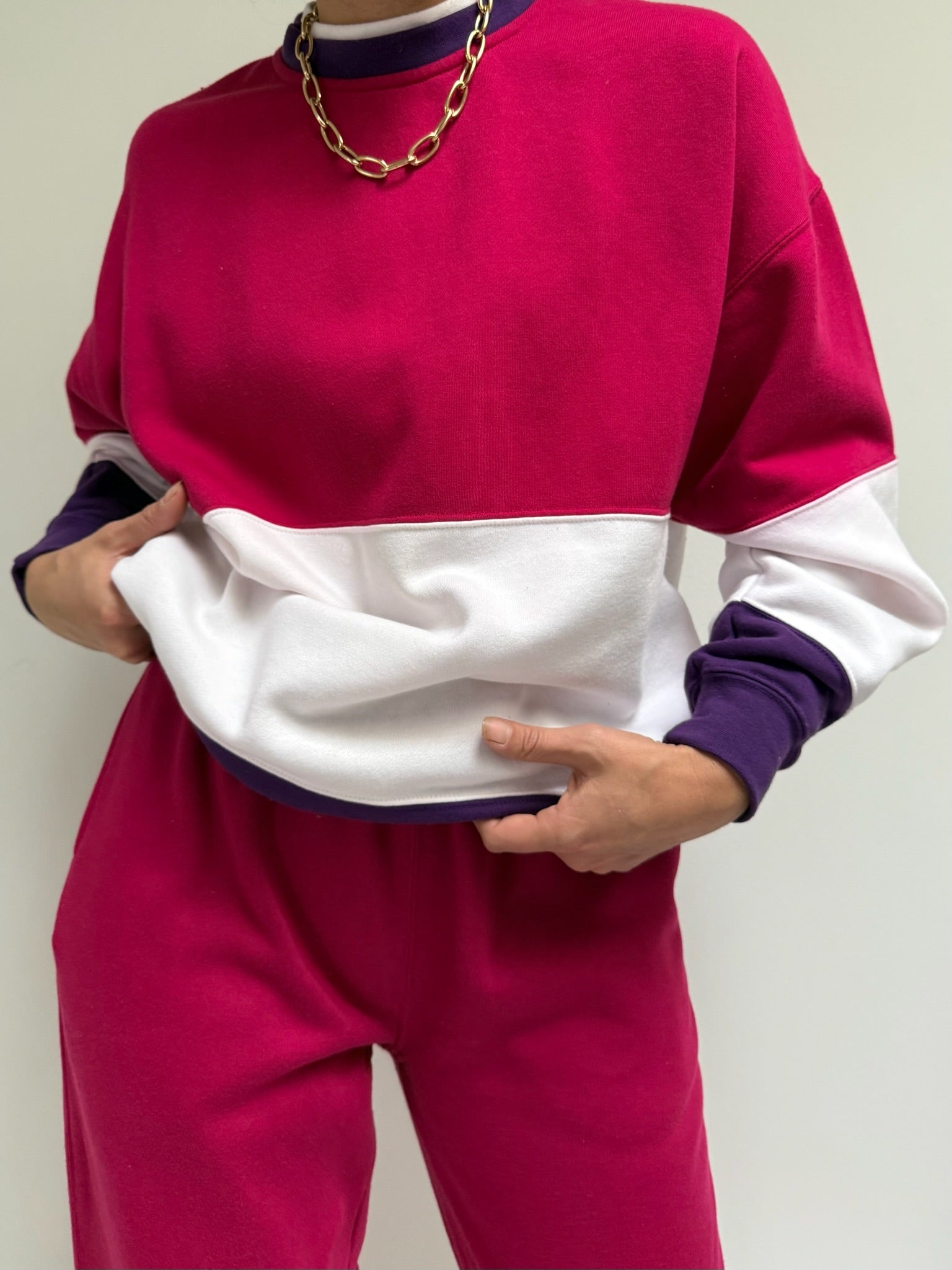90s Bright Wide Striped Sweat Set – NA NIN