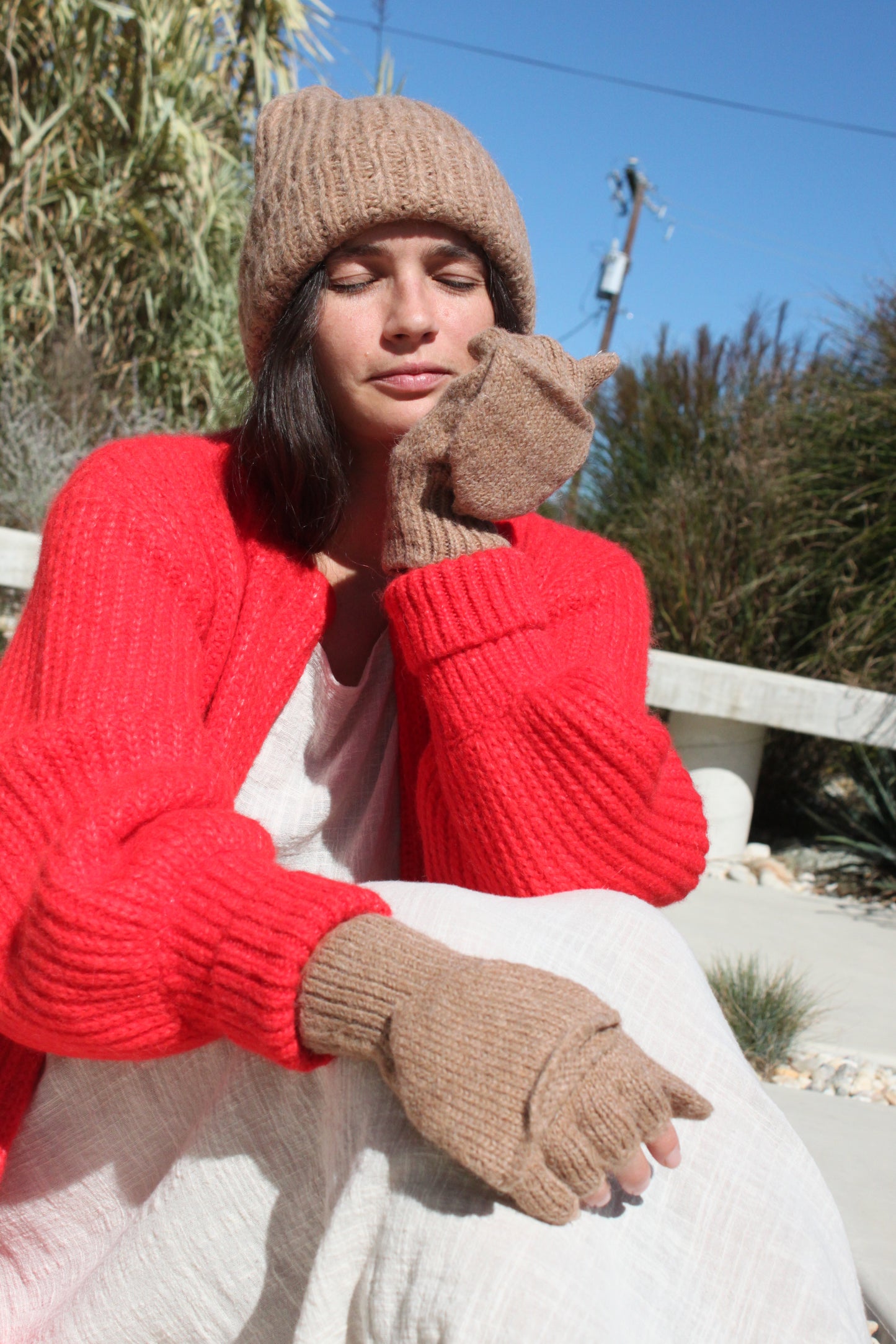 Henrietta Knitted Suri Alpaca Gloves