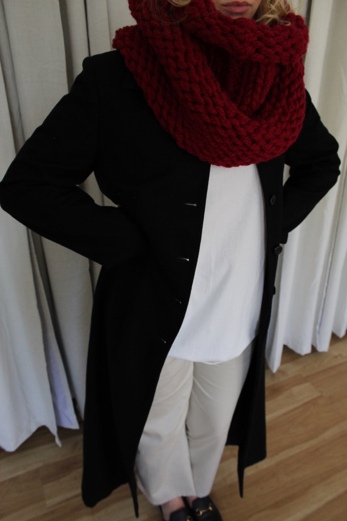 Vintage Black Caviar Wool Coat
