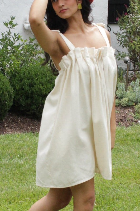 Toni Woven Silk Babydoll Dress