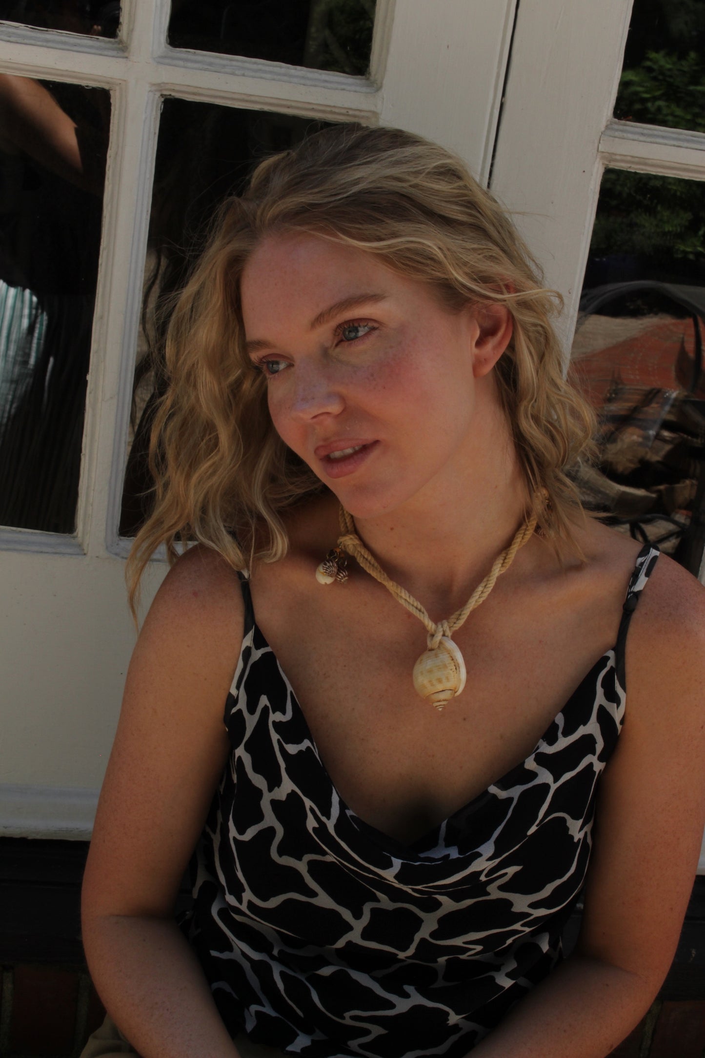 90s Giraffe Print Silk Tank