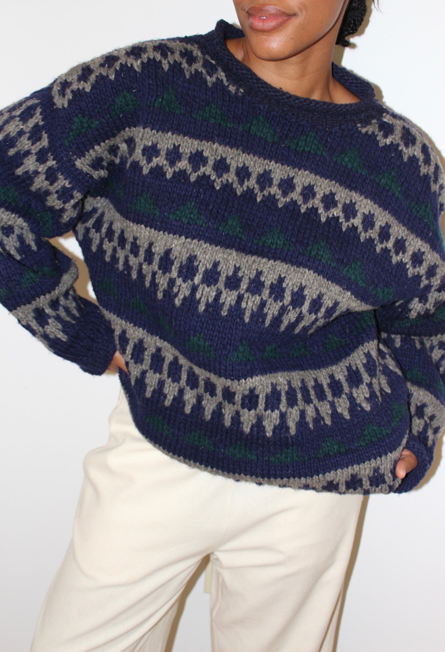 Favorite Vintage Hand Made Chunky Wool Sweater