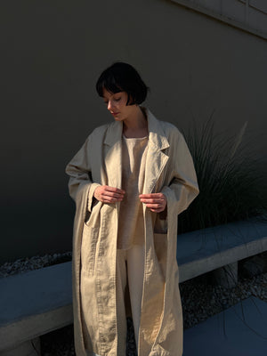 Na Nin + Shannon Studio Christine French Twill Trench / Available in Dune