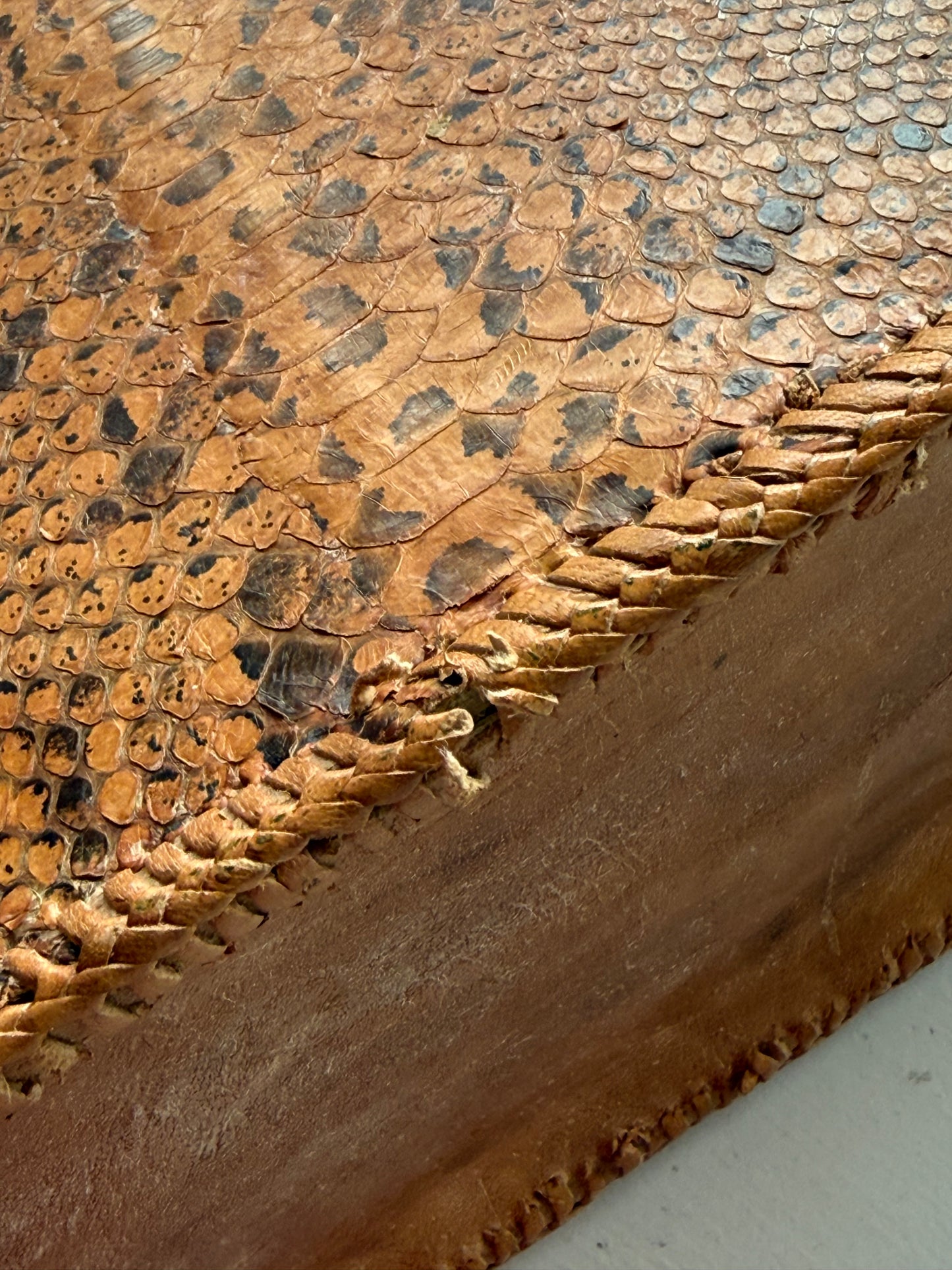 Vintage Snakeskin Leather Clutch Bag