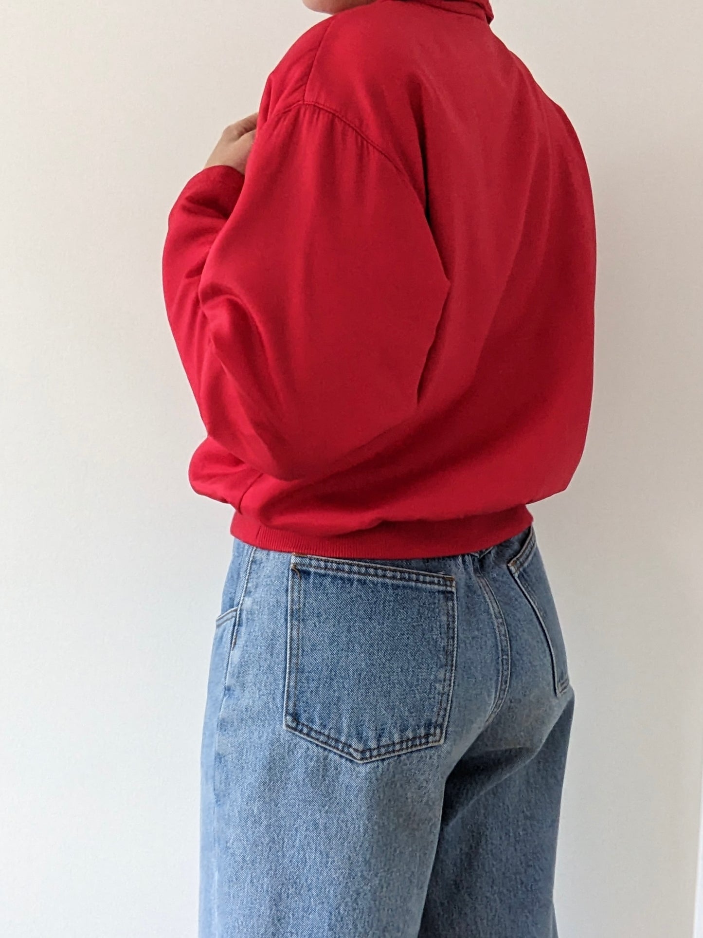 Amazing Vintage Cayenne Cropped Silk Popover