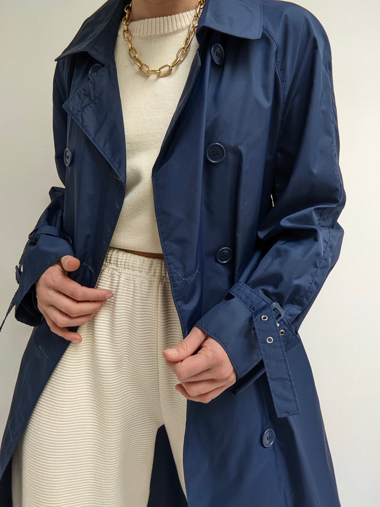 Beautiful Vintage Ocean Tailored Rain Trench Coat – NA NIN