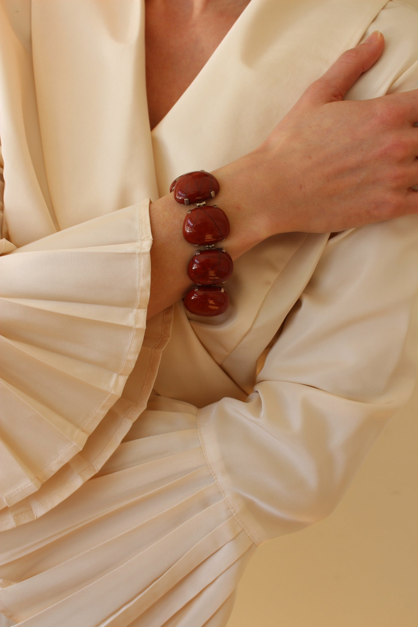 Absolute Favorite Vintage Red Jasper & Sterling Silver Bracelet