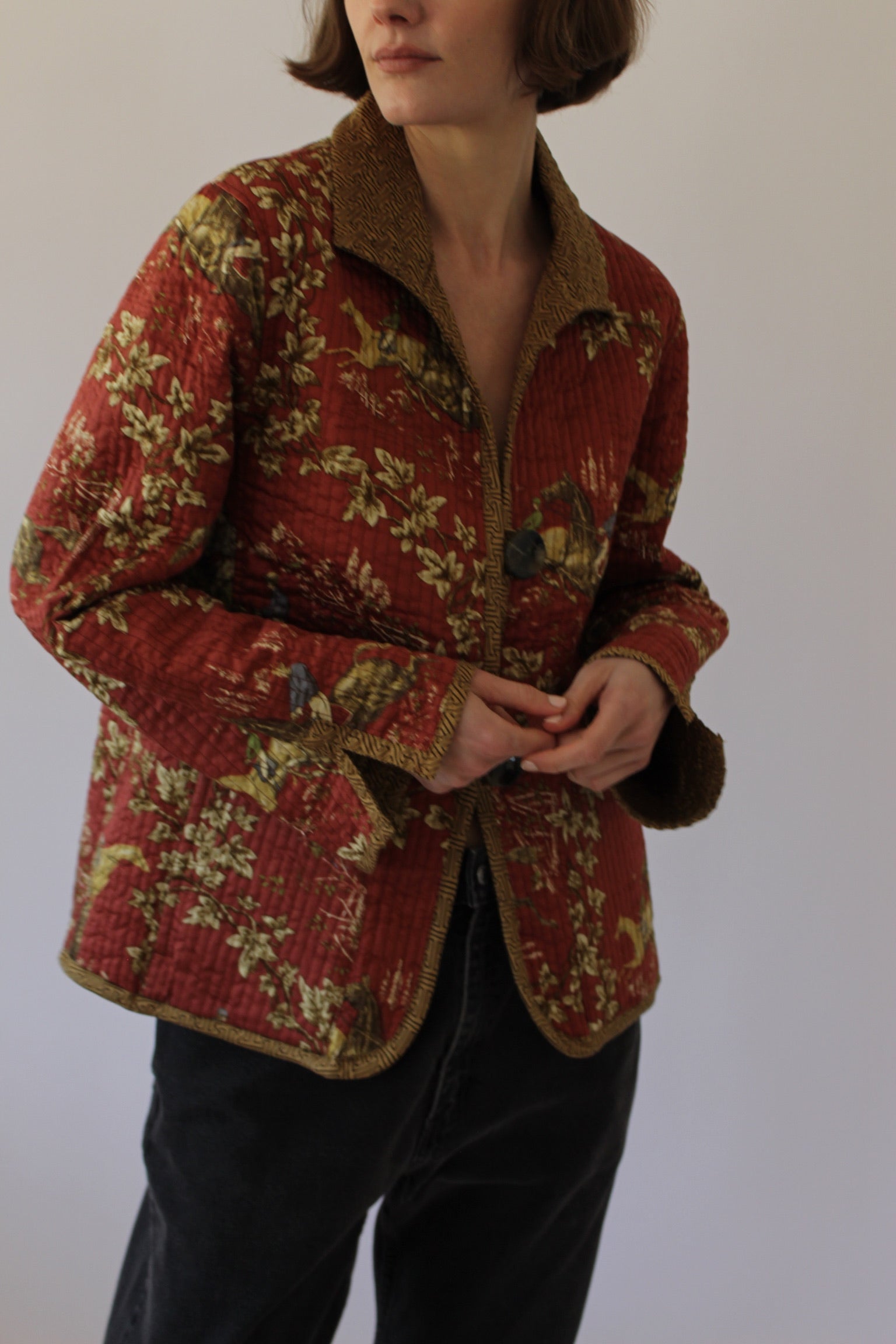 Vintage Reversible Equestrian Quilted Jacket – NA NIN