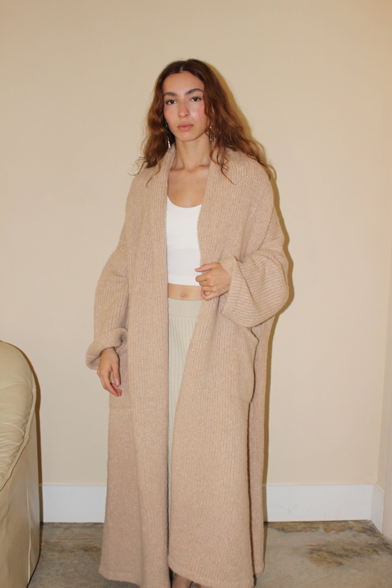 Haori Extra Long Alpaca Sweater Coat – NA NIN