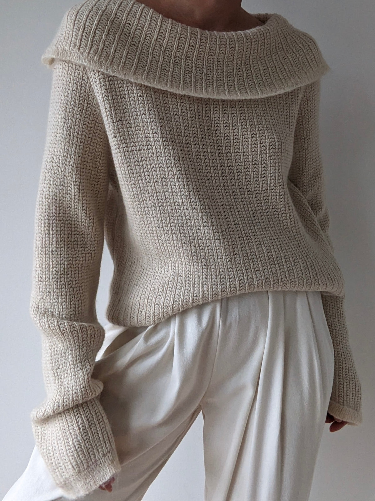 Gorgeous Vintage Cream Silk & Angora Sweater