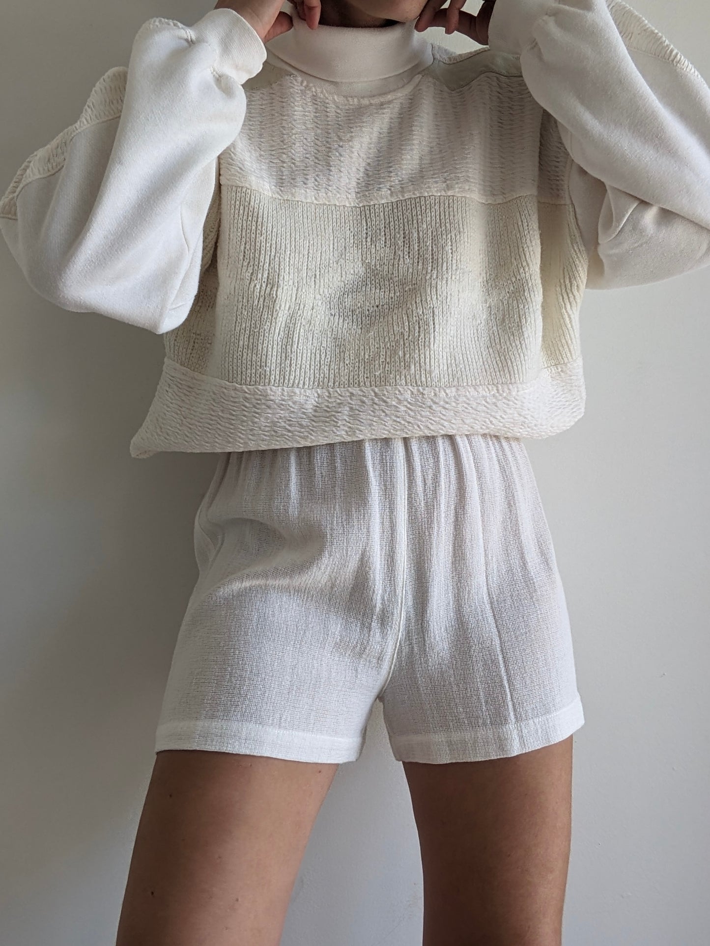 Favorite Vintage Textured Turtleneck Sweatshirt