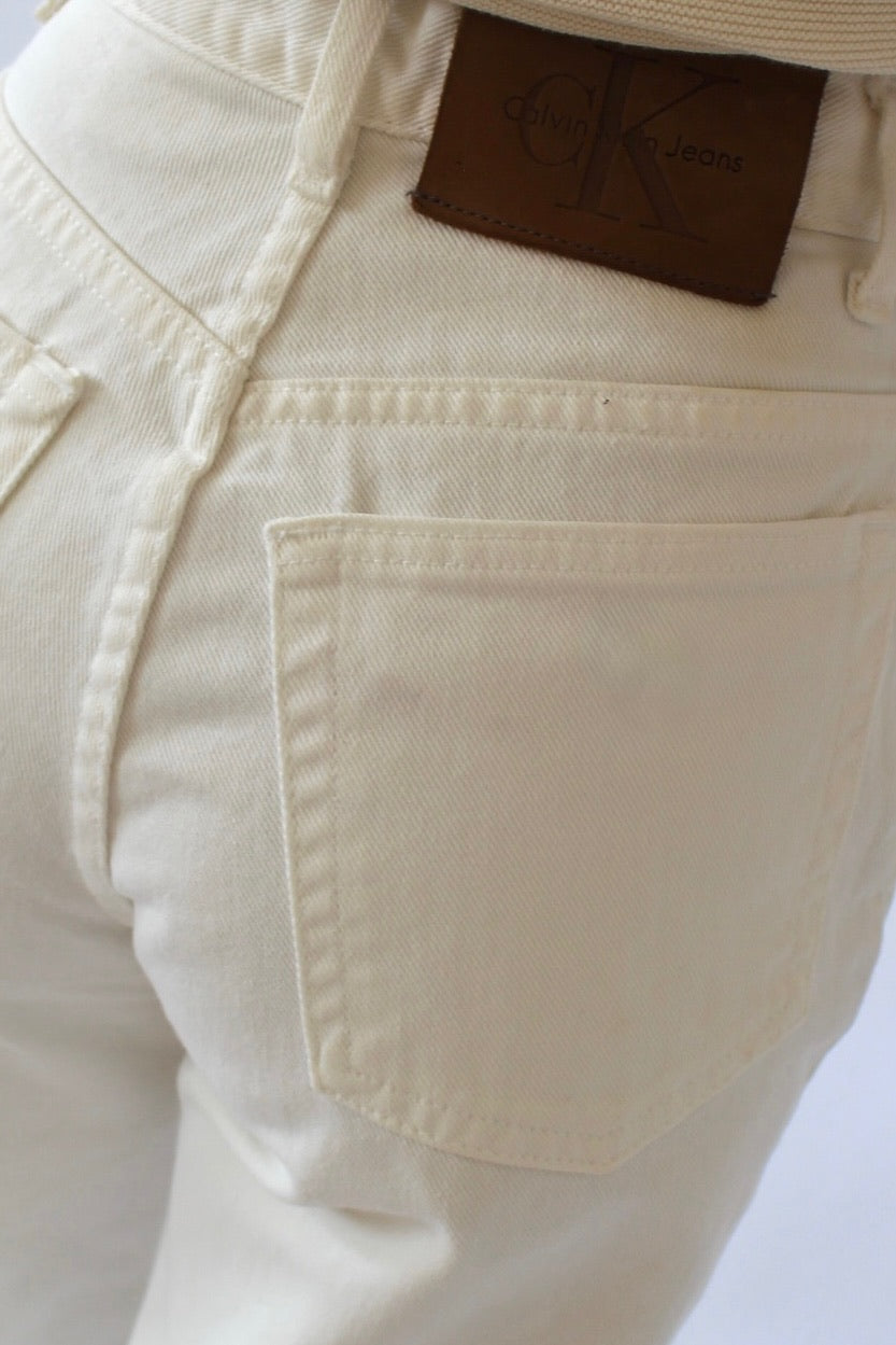 Vintage Calvin Klein White Denim