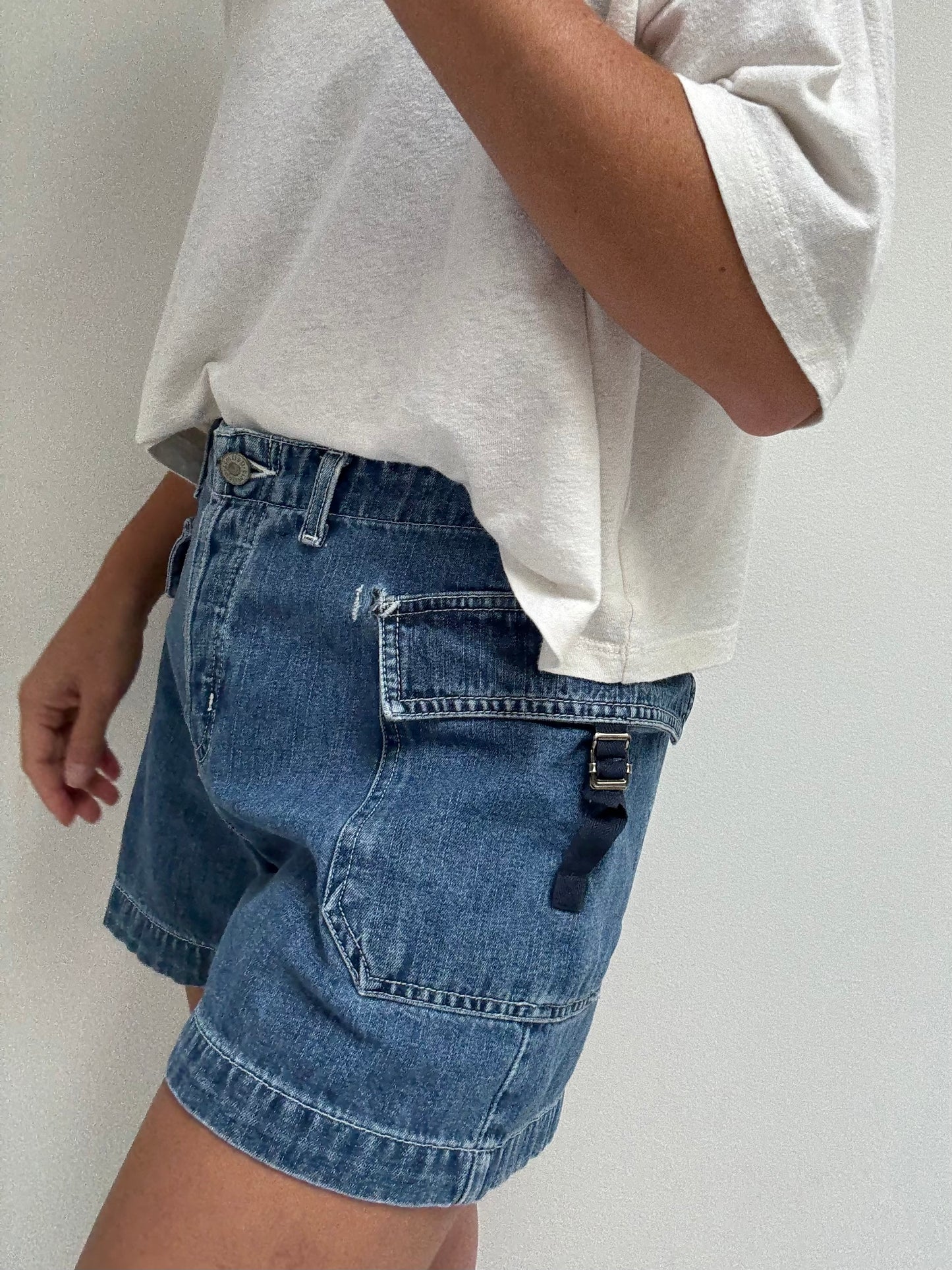 90s Denim Cargo Shorts