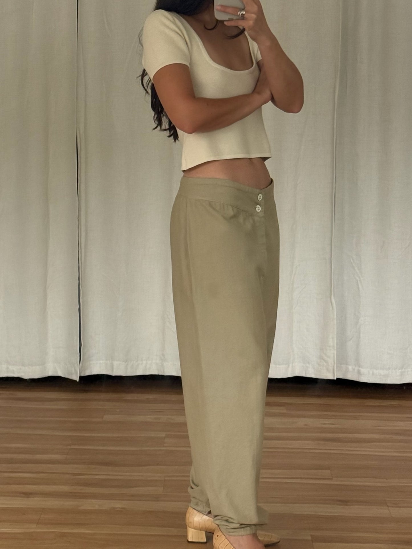 Incredible Vintage Khaki Twilled Trousers