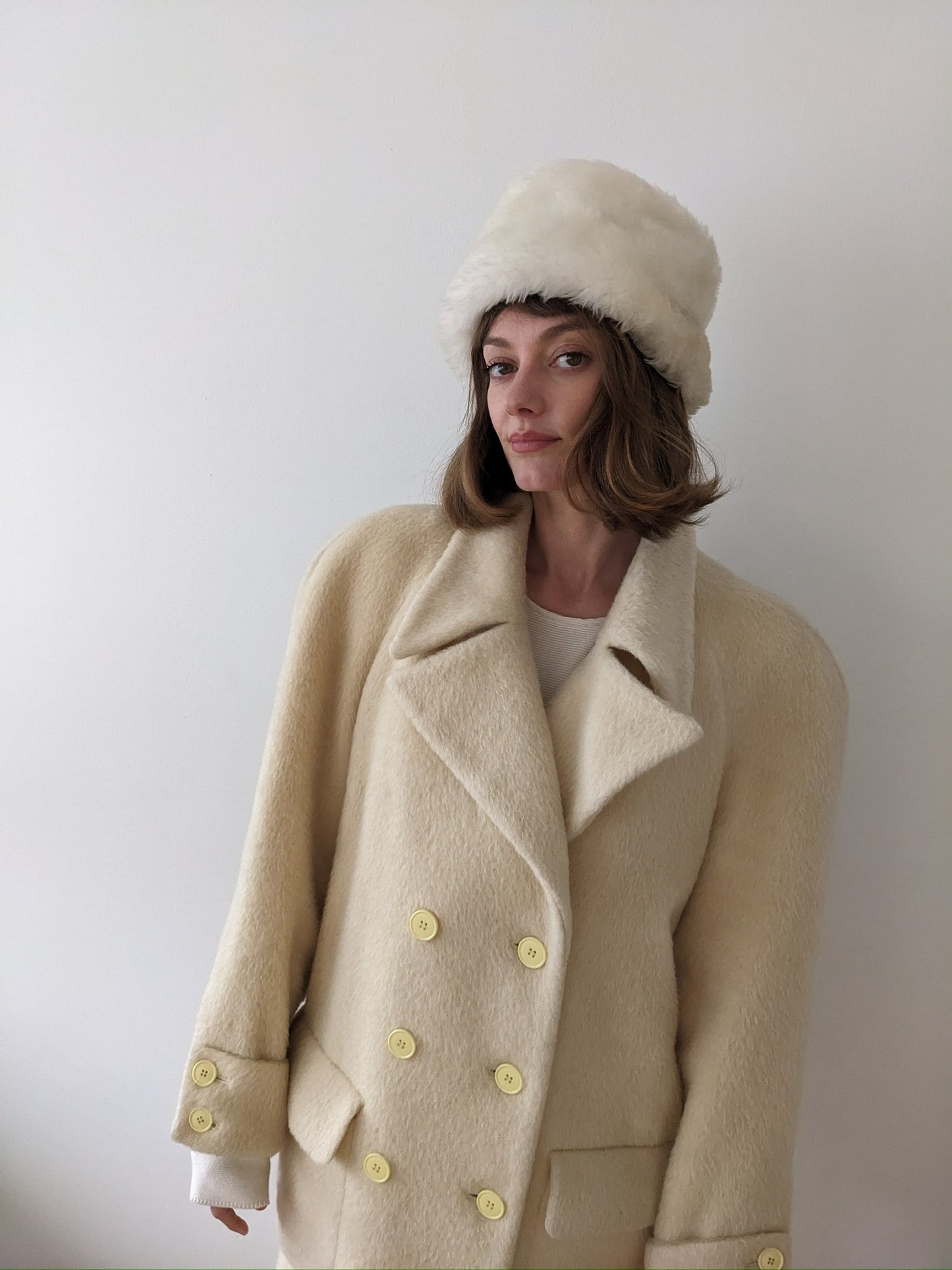 Vintage Snow Faux Fur Hat